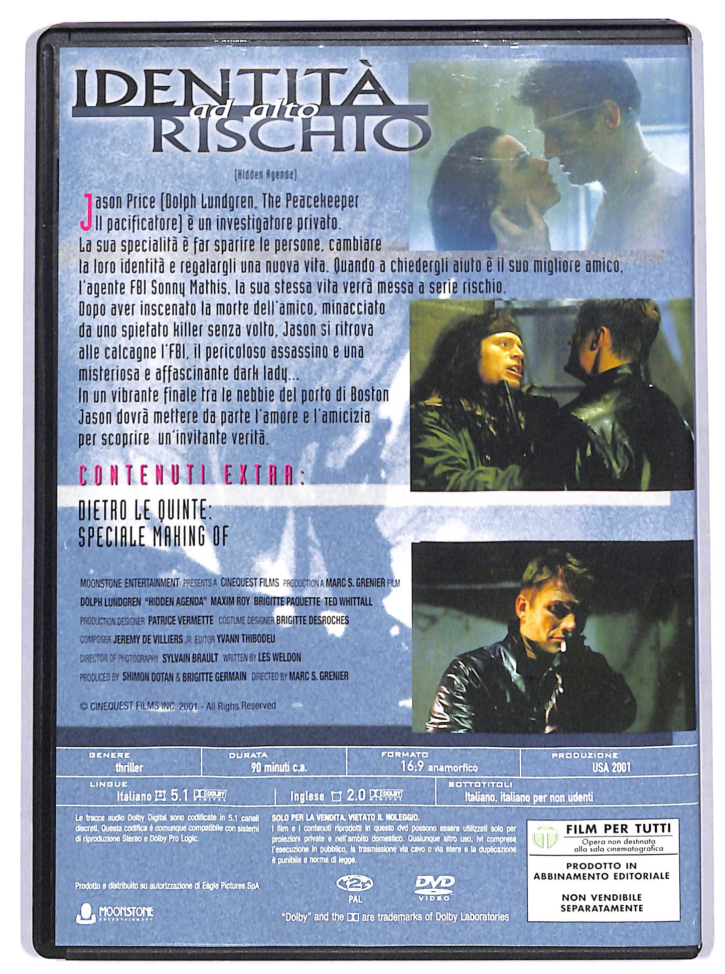 EBOND Identita ad alto rischio EDITORIALE DVD D730455