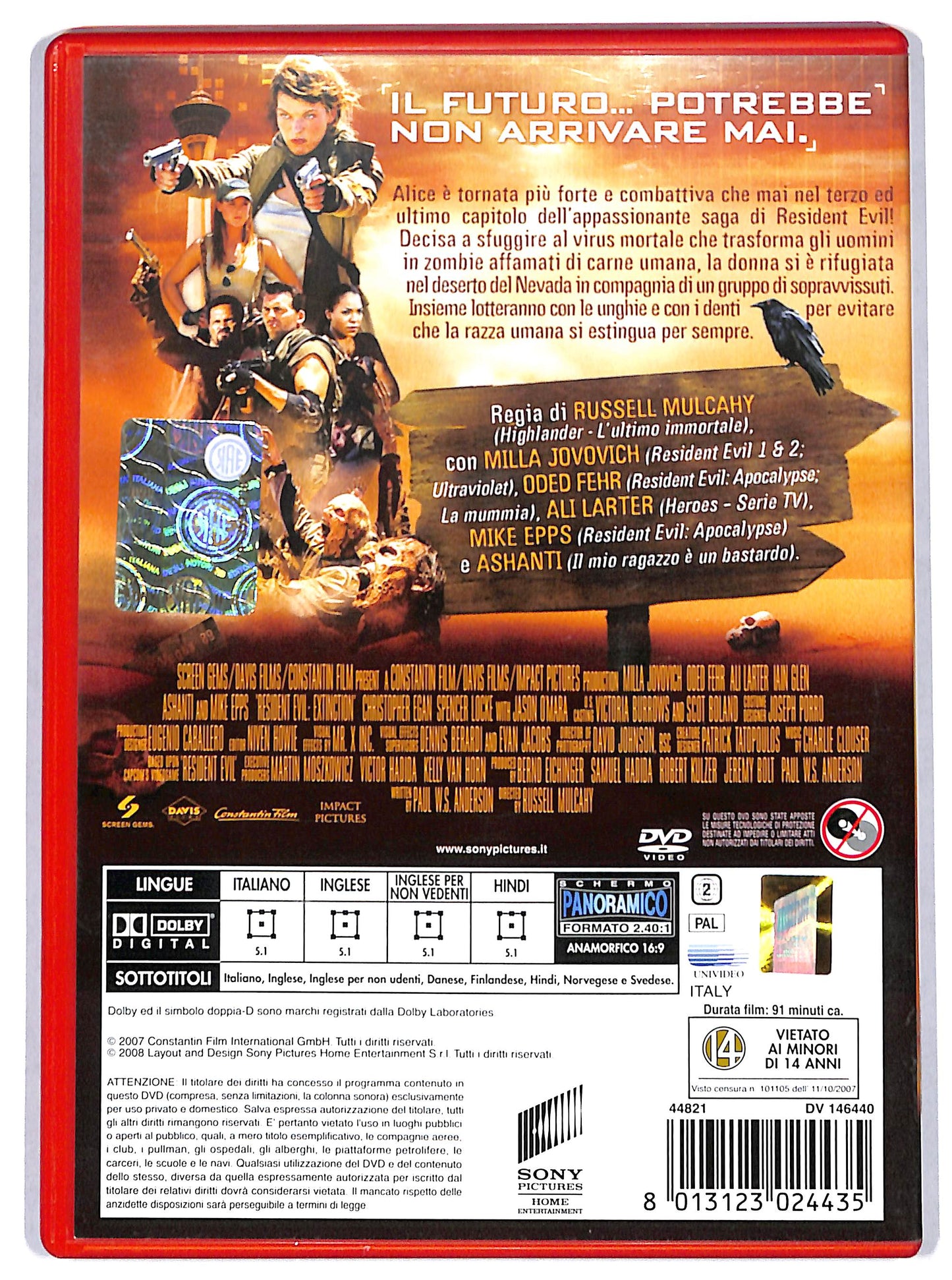 EBOND resident evil extinction NOLEGGIO DVD D730512