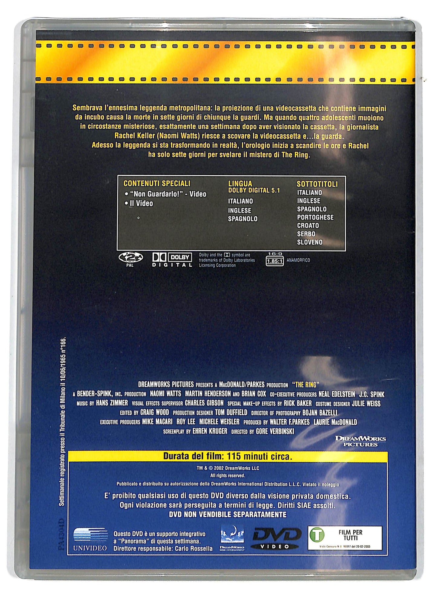 EBOND The Ring EDITORIALE DVD D730721