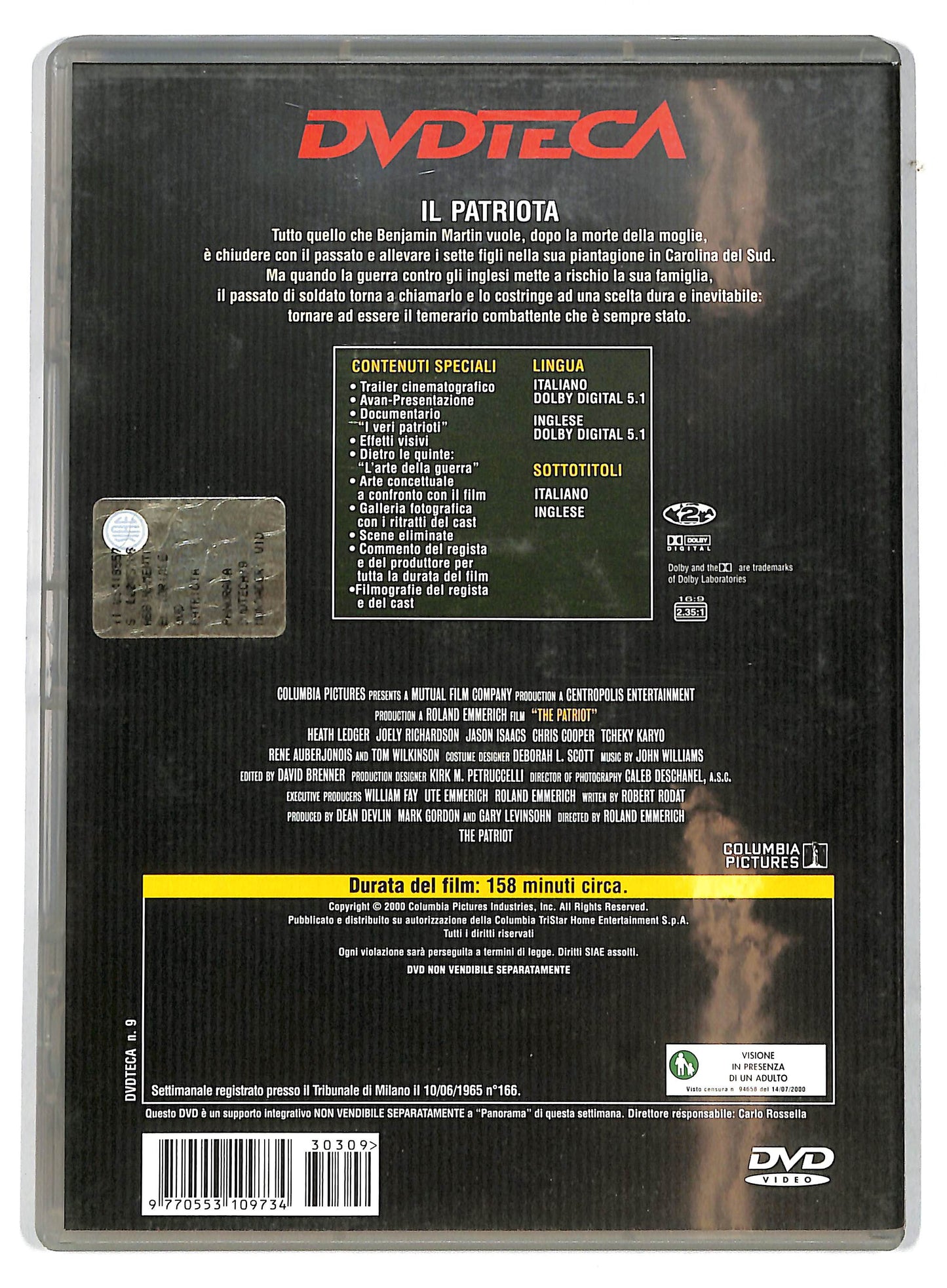 EBOND Il patriota DVD EDITORIALE D730816