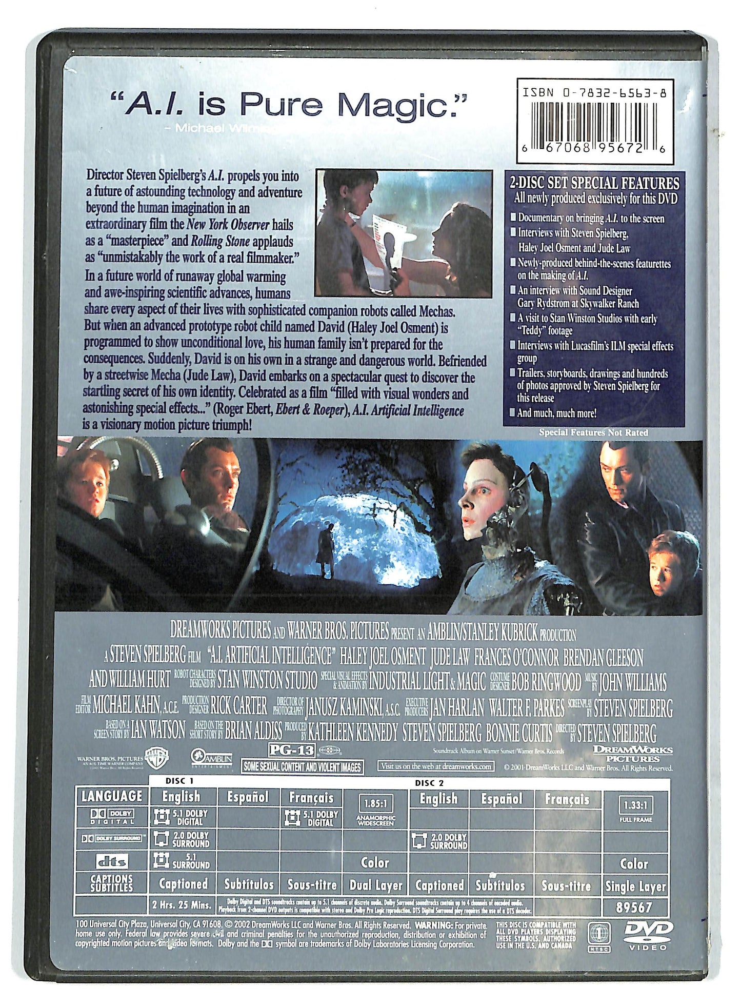 EBOND Ai Artificial Intelligence EDIZIONE UK DVD D731040