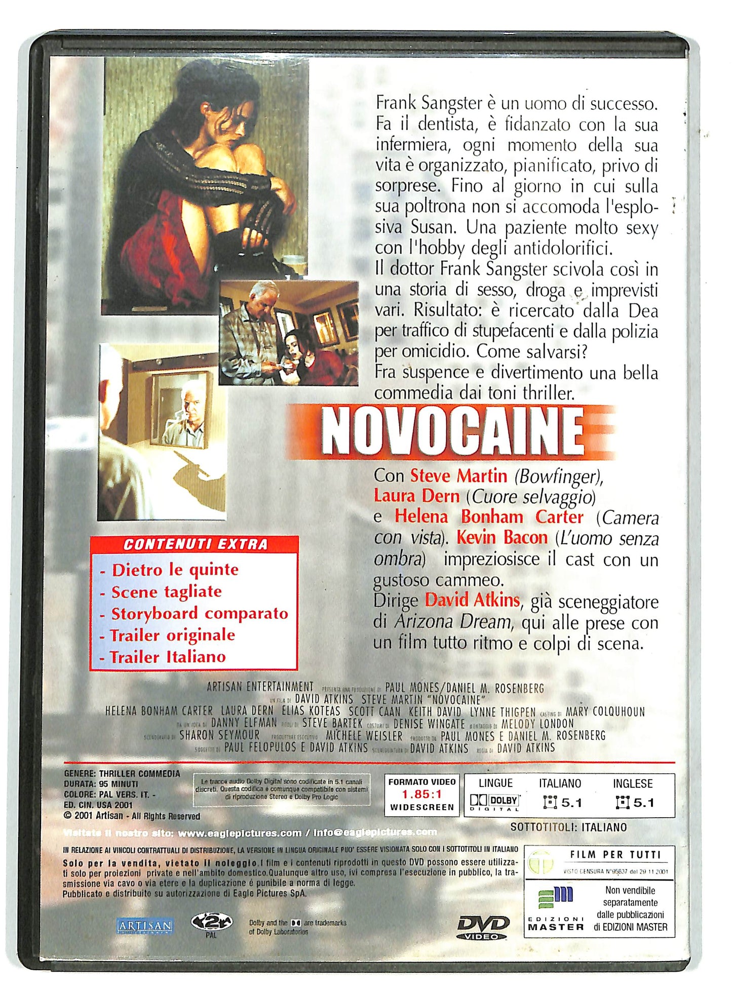 EBOND Novocaine EDITORIALE DVD D731212