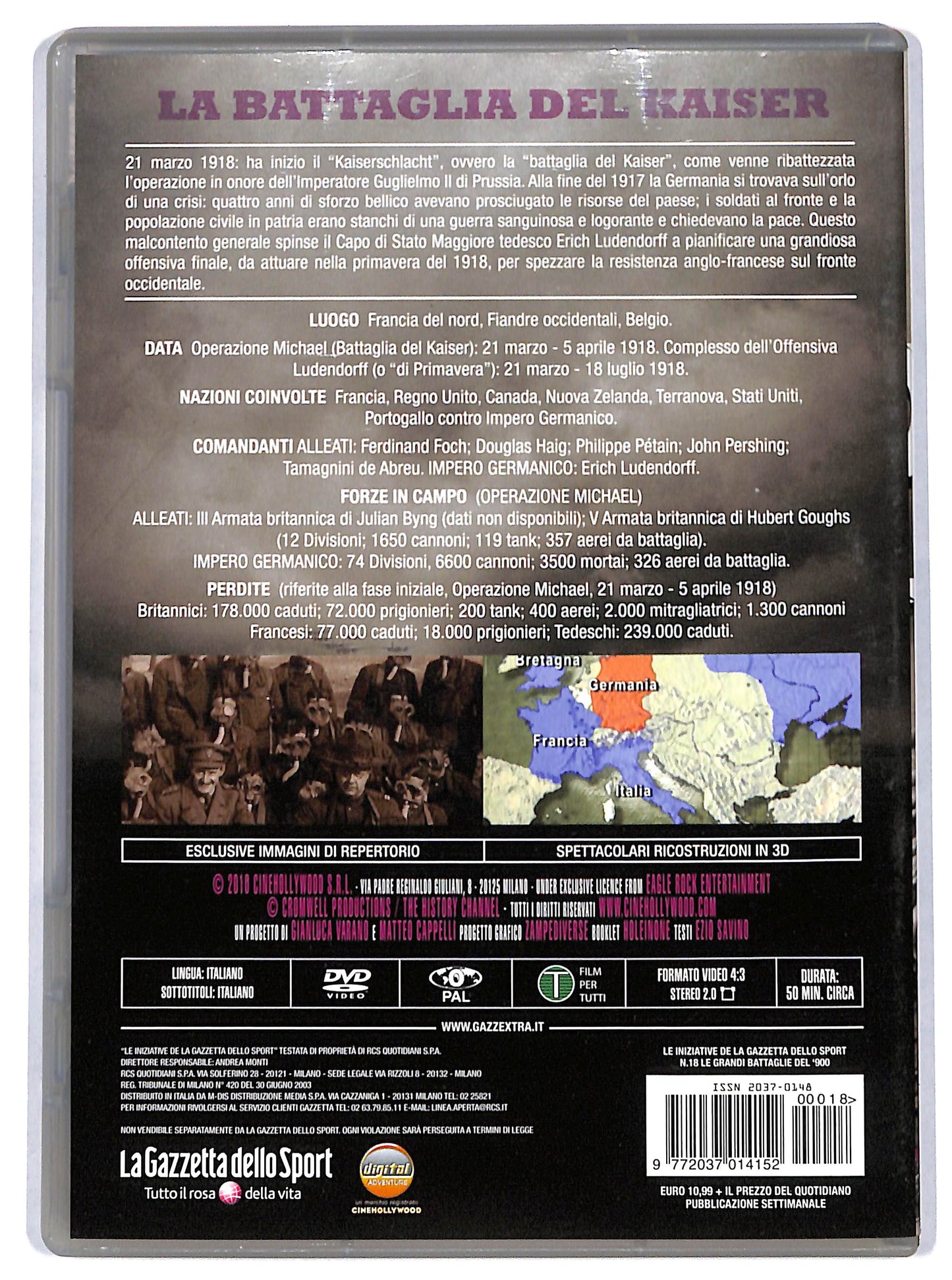 EBOND Le Grandi Battaglie- La Battaglia de Kaiser vol.18 EDITORIALE DVD D731305