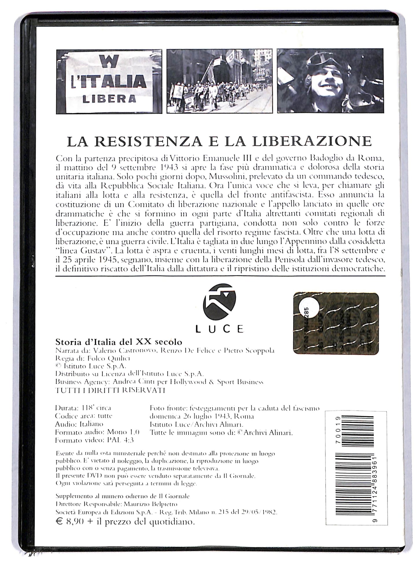 EBOND Storia d'Italia del XX secolo - la resistenza e la liberazione EDITORIALE DVD D731432
