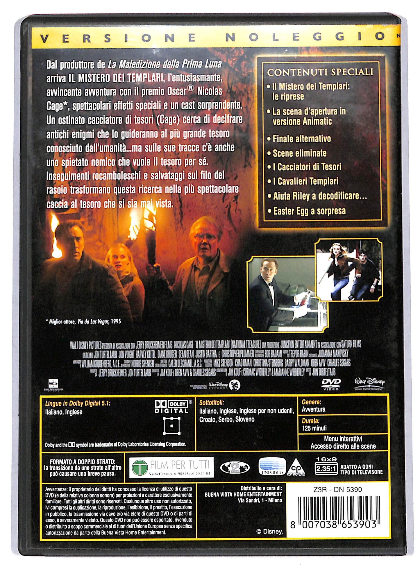 EBOND Il mistero dei Templari - National Treasure NOLEGGIO DVD D731510