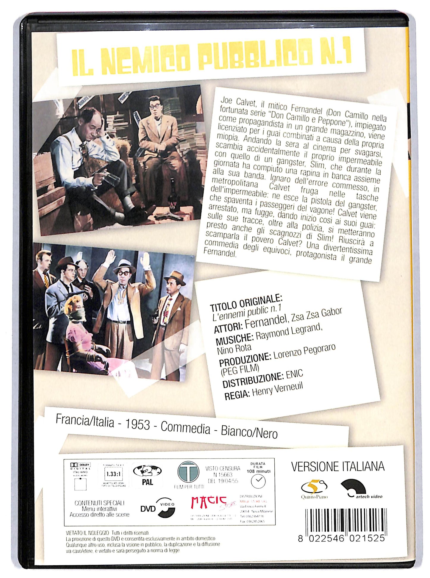 EBOND fernandel - il nemico pubblico n 1 DVD D731560
