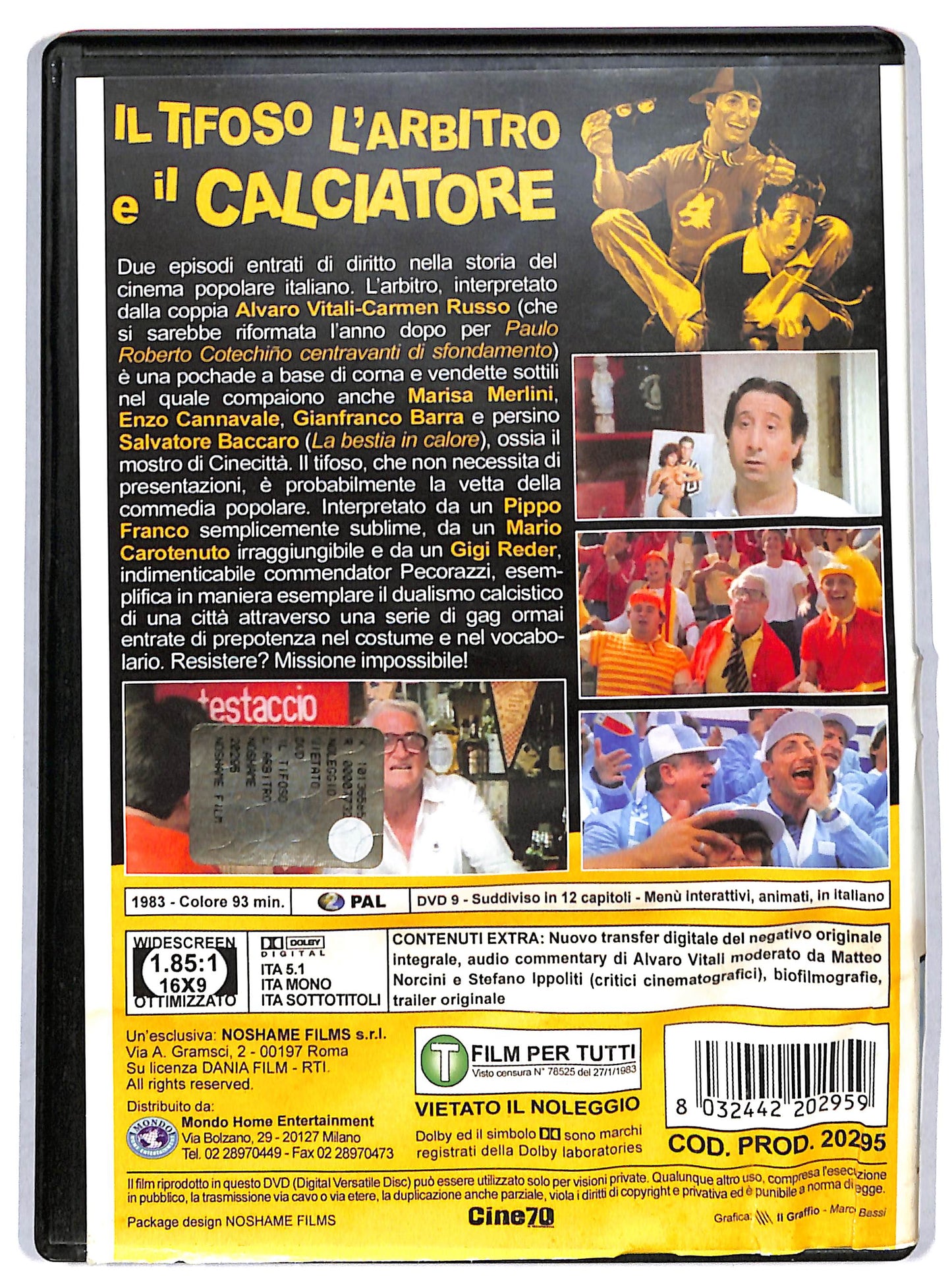 EBOND Il Tifoso L'arbitro e il Calciatore DVD D731642