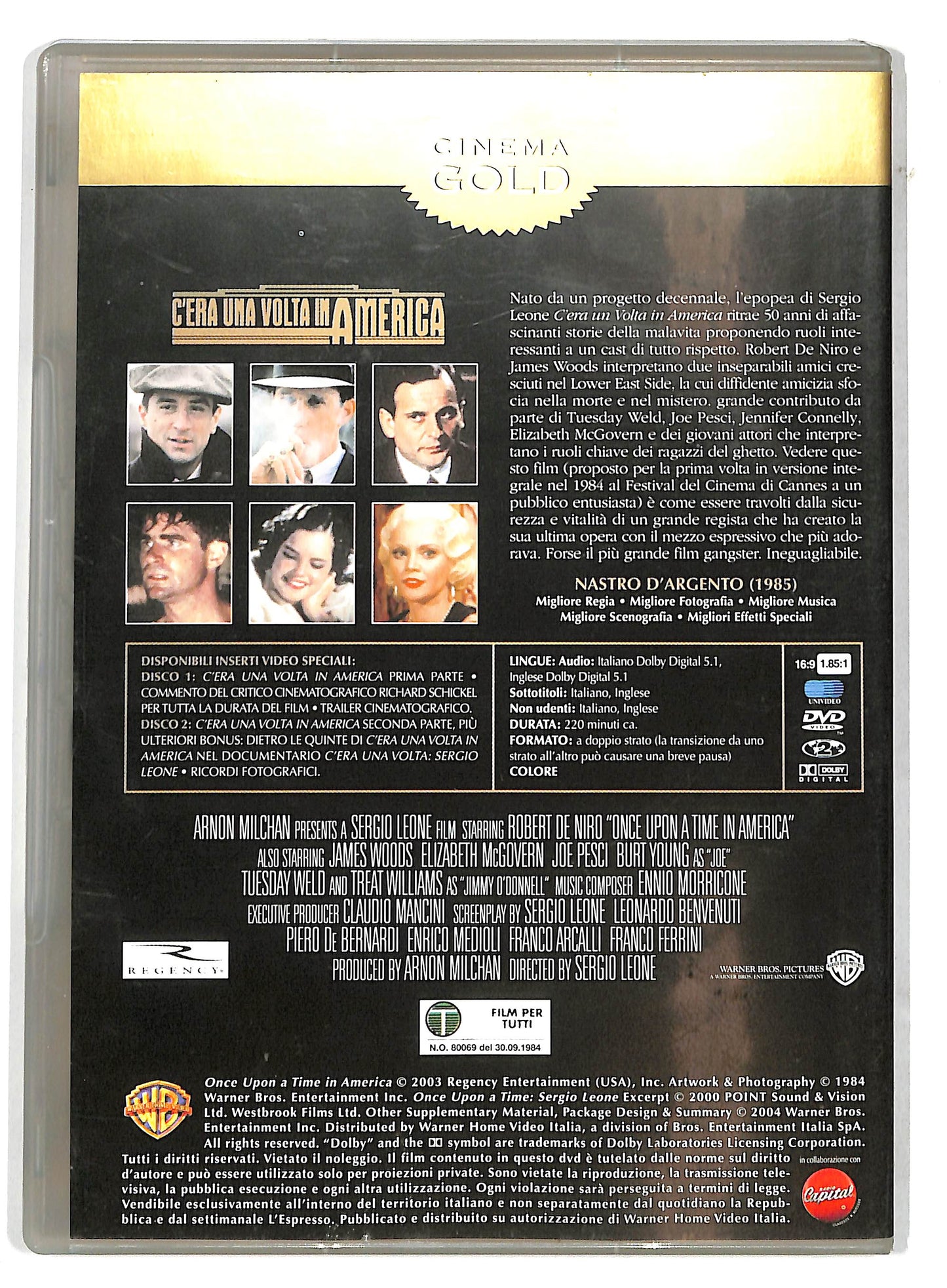 EBOND Cinema Gold - C'era una volta in America Volume1 EDITORIALE DVD D732019