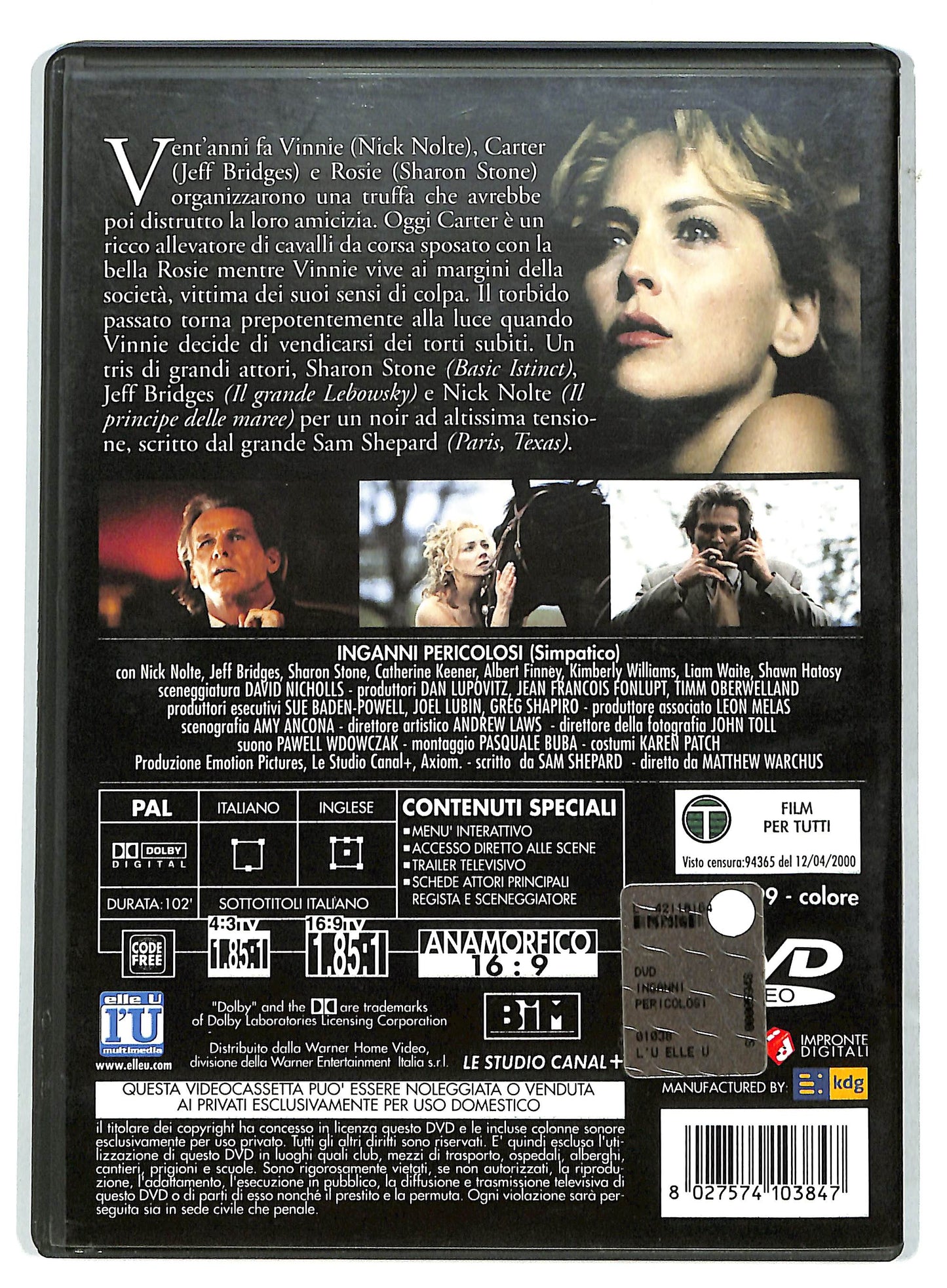 EBOND Inganni pericolosi DVD D732134