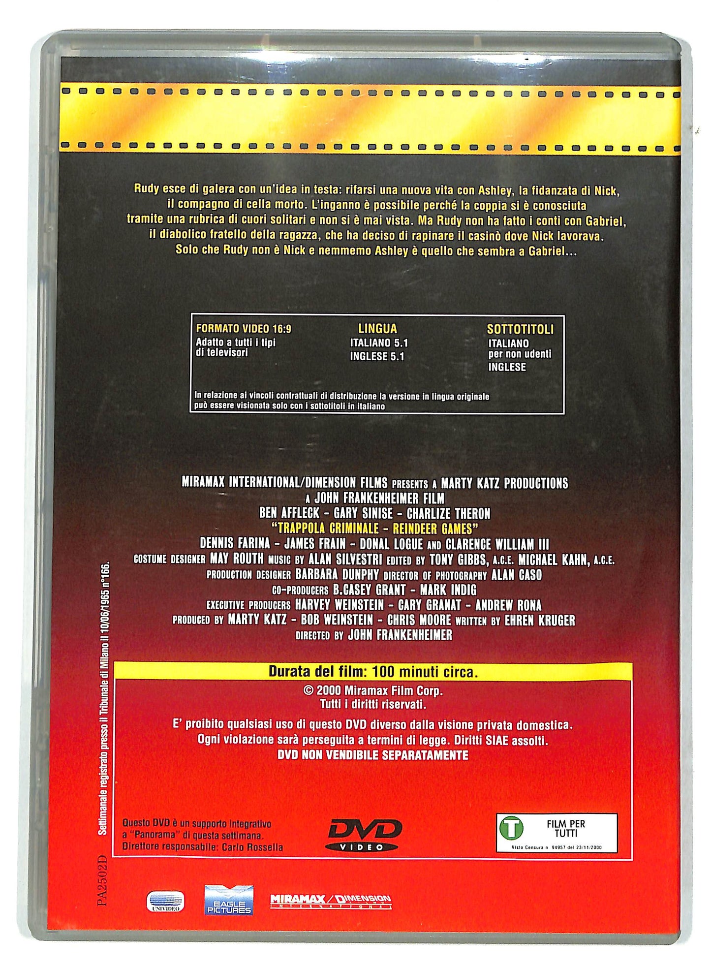 EBOND Trappola criminale EDITORIALE DVD D732243