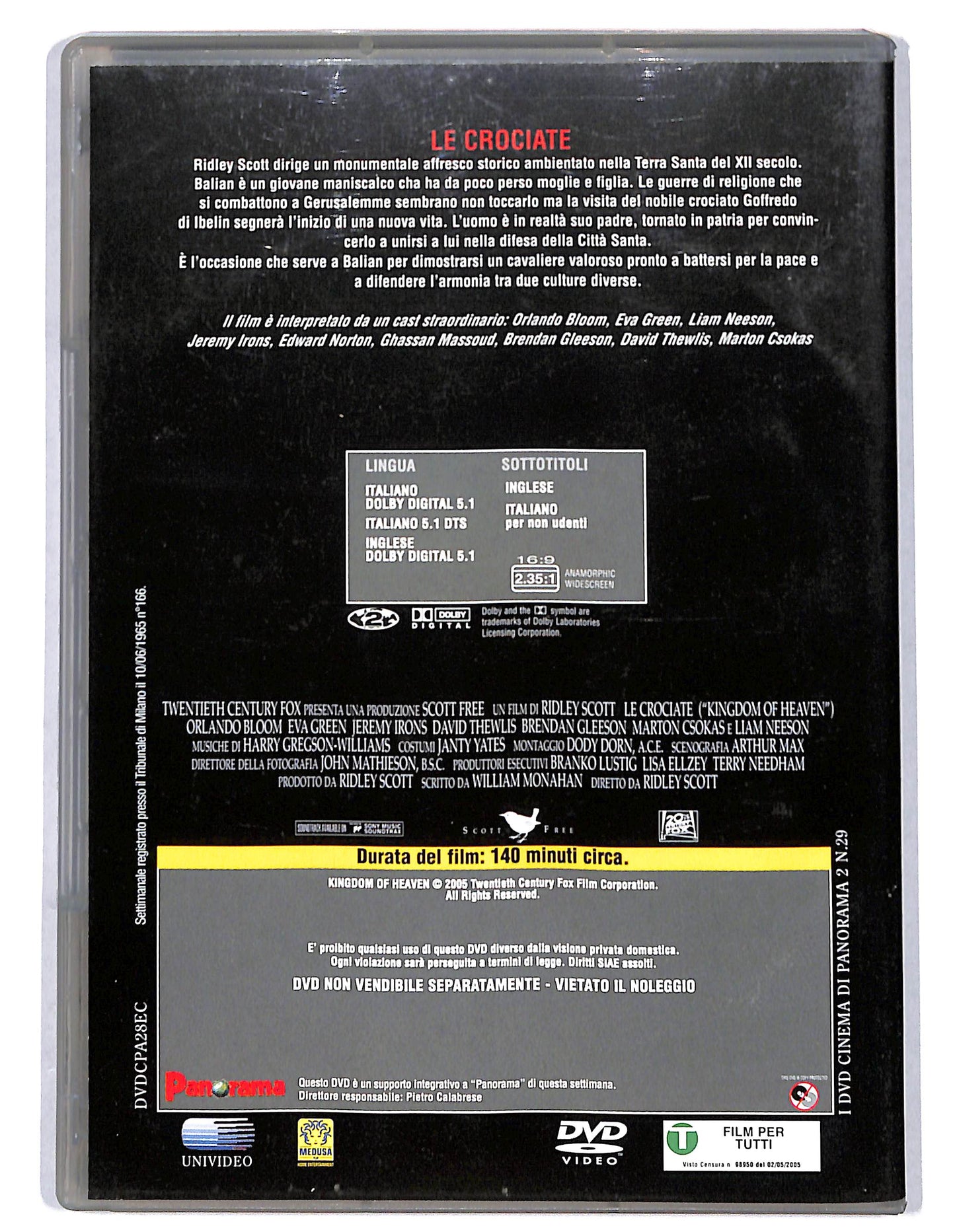 EBOND Le crociate - Kingdom of Heaven EDITORIALE DVD D732534