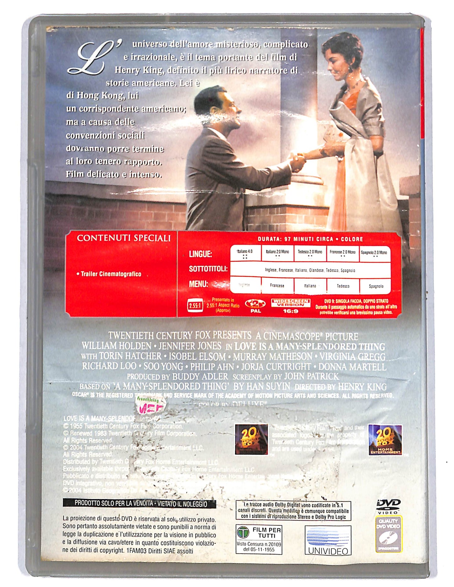 EBOND L'amore e una cosa meravigliosa DVD D732636
