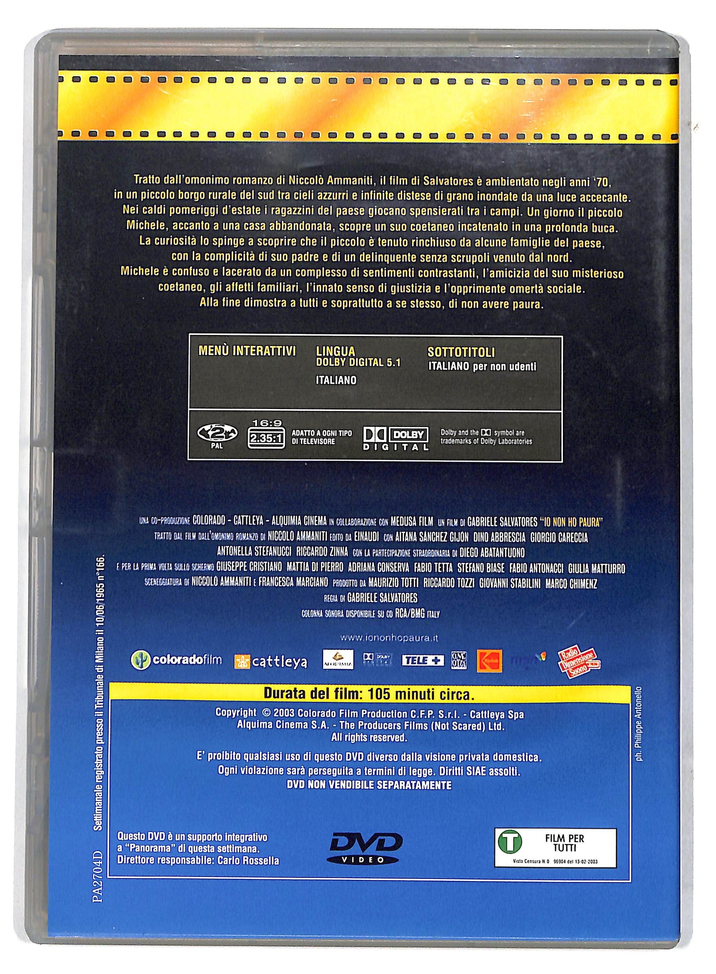 EBOND Io non ho paura EDITORIALE DVD D732750