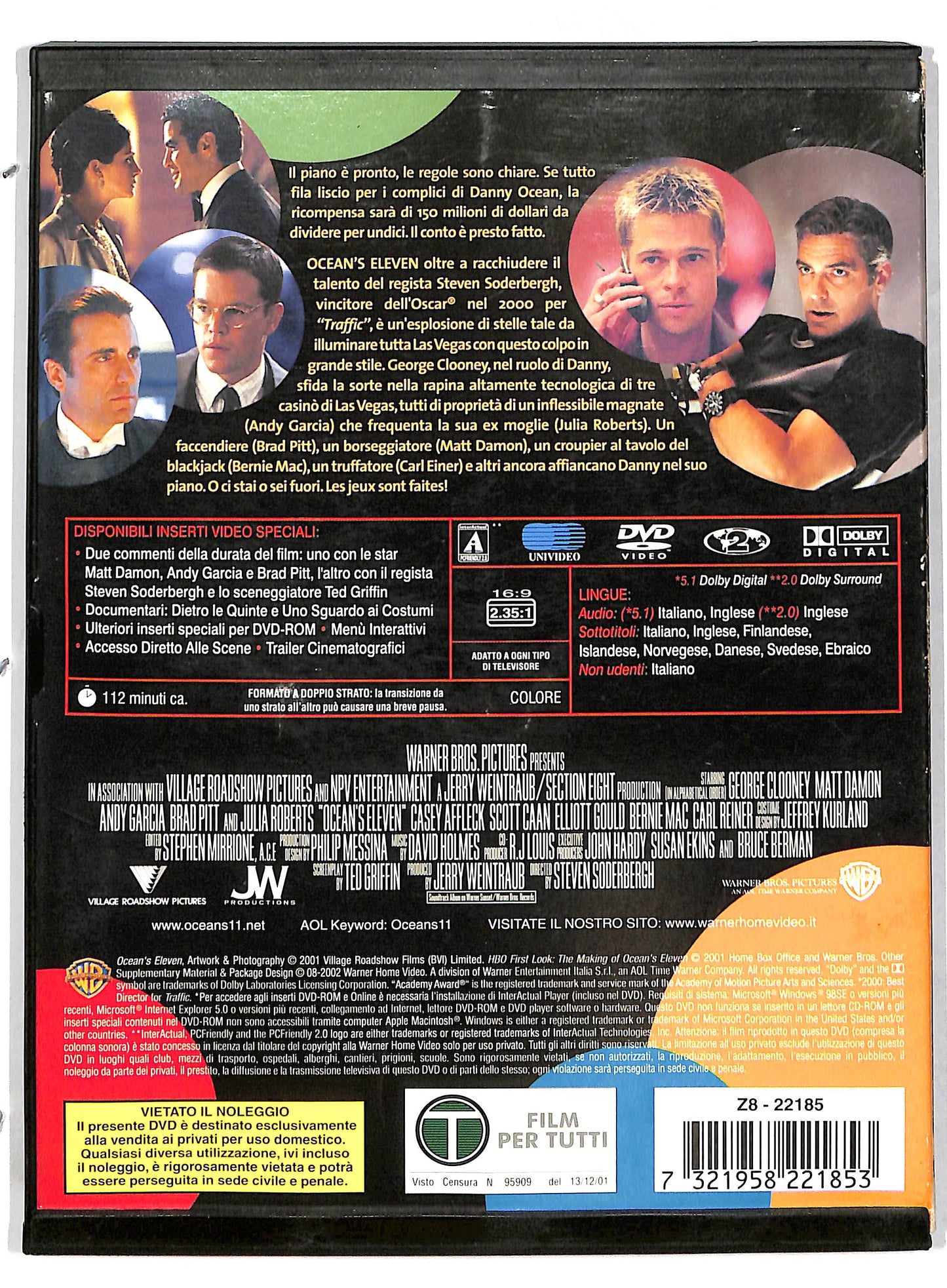 EBOND Ocean's Eleven - Fate il vostro gioco SNAPPER DVD D732813