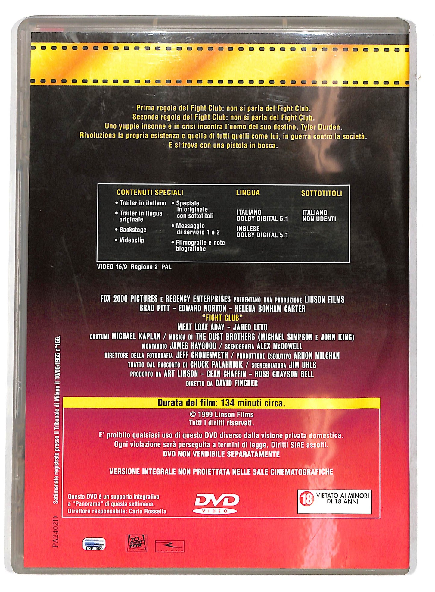 EBOND Fight Club EDITORIALE DVD D732826