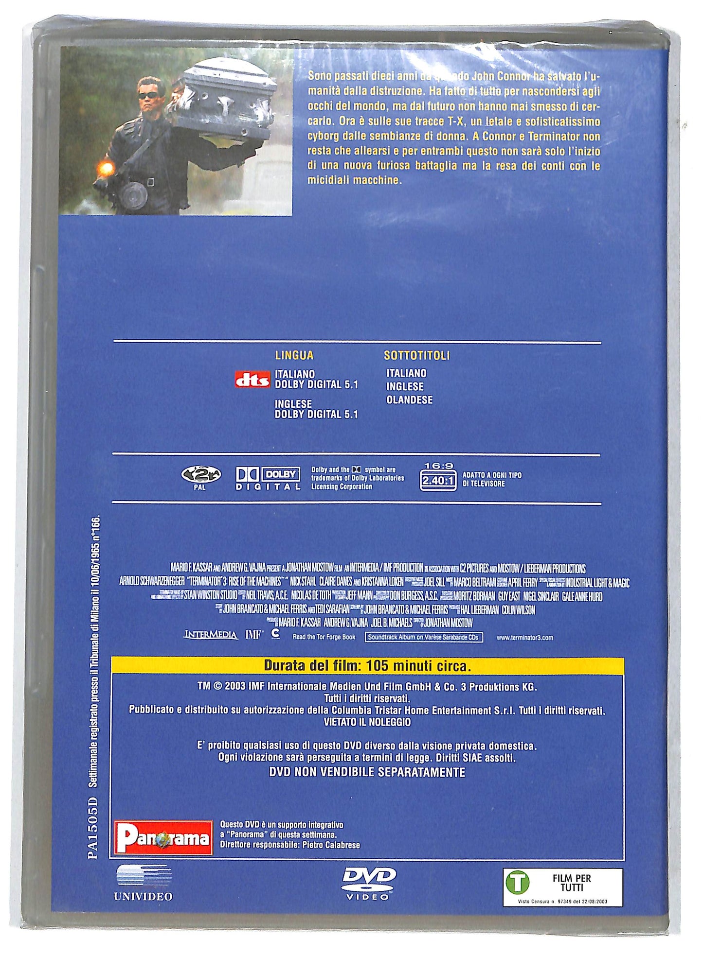 EBOND Terminator 3 Le macchine ribelli EDITORIALE DVD D733033