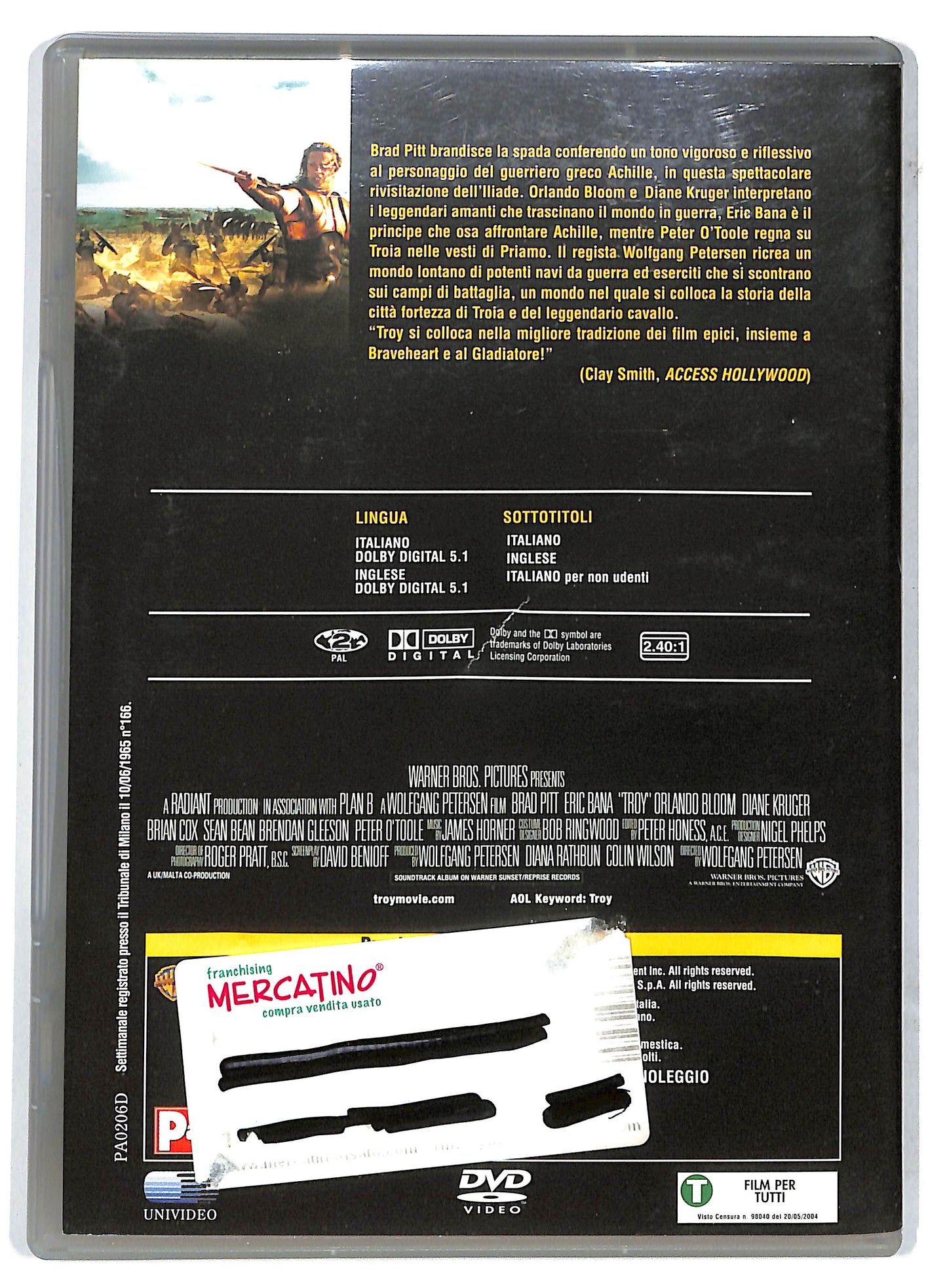 EBOND Troy EDITORIALE DVD D733121