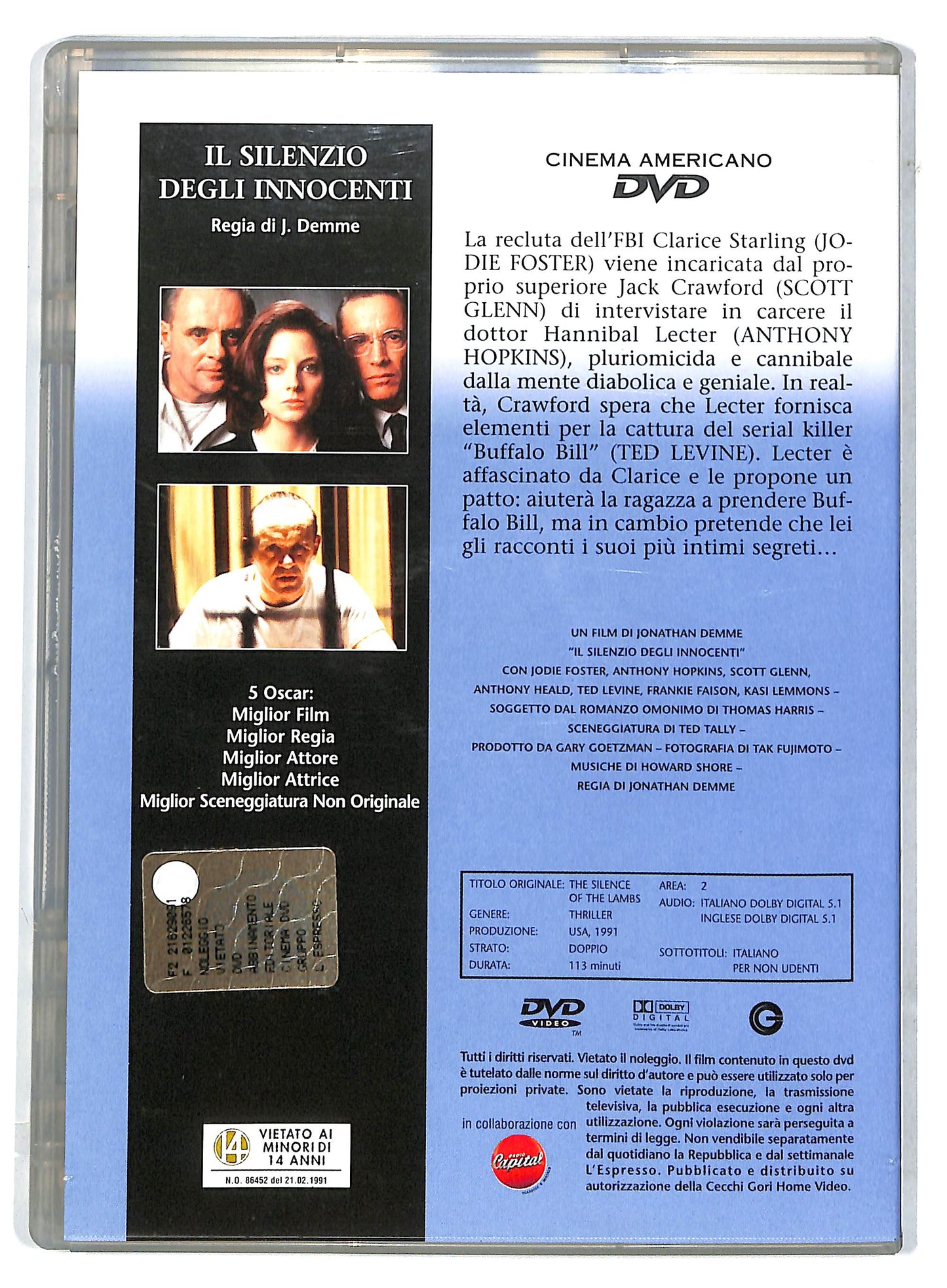 EBOND Il silenzio degli innocenti Volume 10 EDITORIALE DVD D733158