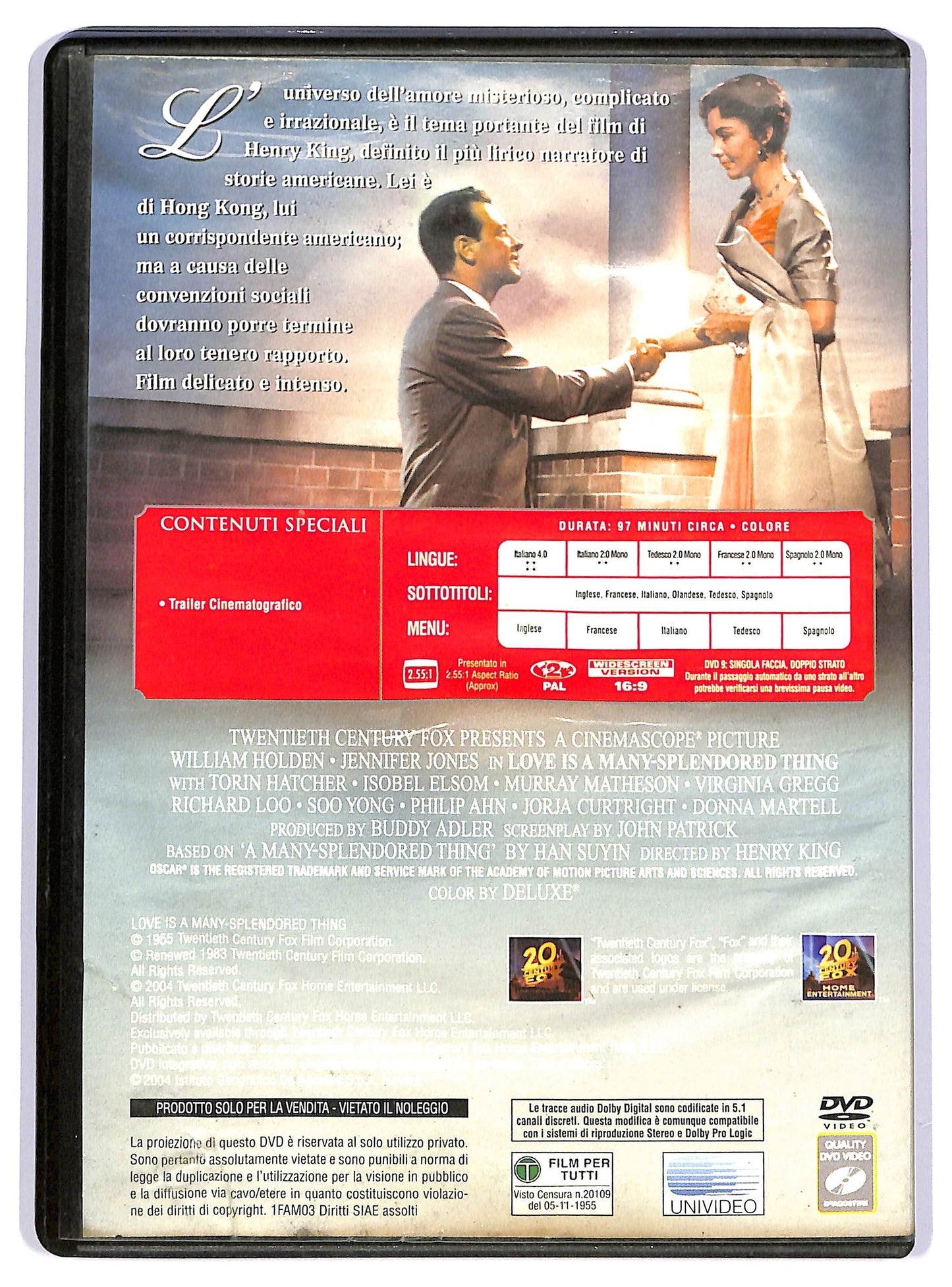 EBOND L'amore e una cosa meravigliosa EDITORIALE DVD D733309