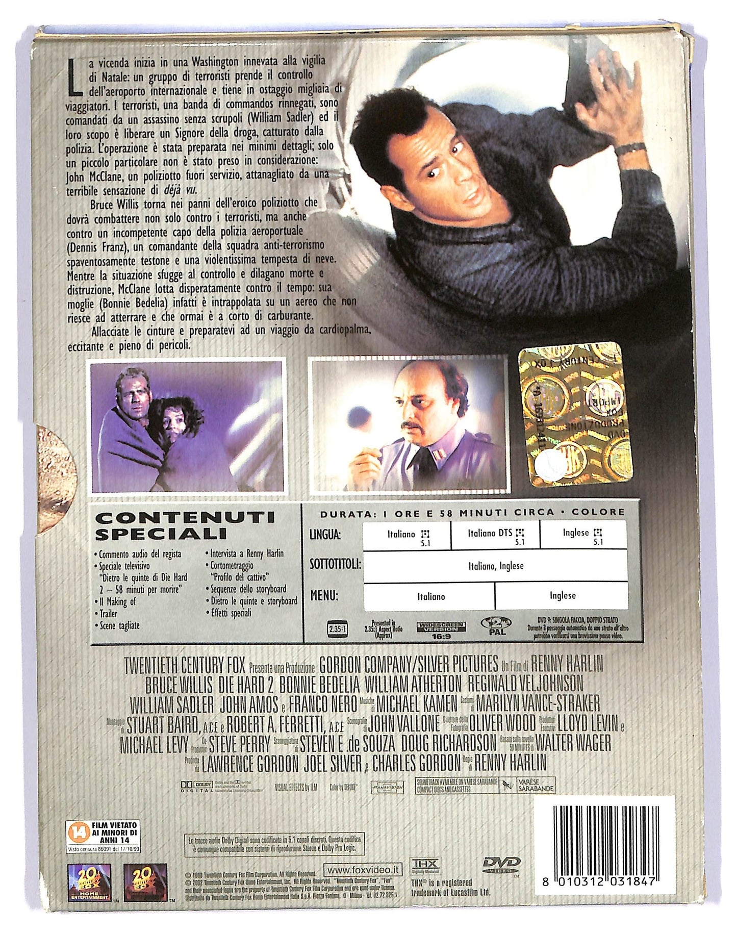 EBOND Die Hard 2 - 58 minuti per morire DIGIPACK EDIZIONE SPECIALE DVD D733323