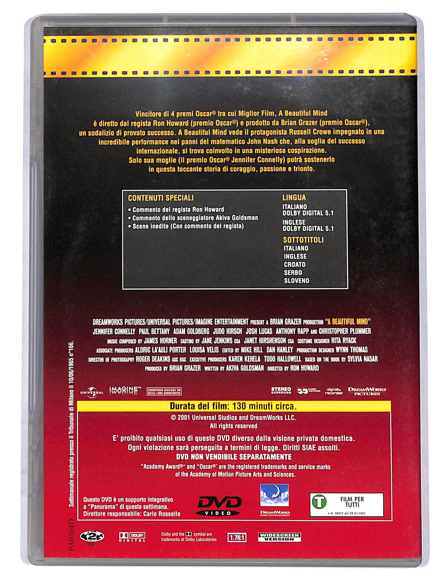 EBOND A Beautiful Mind EDITORIALE DVD D733407