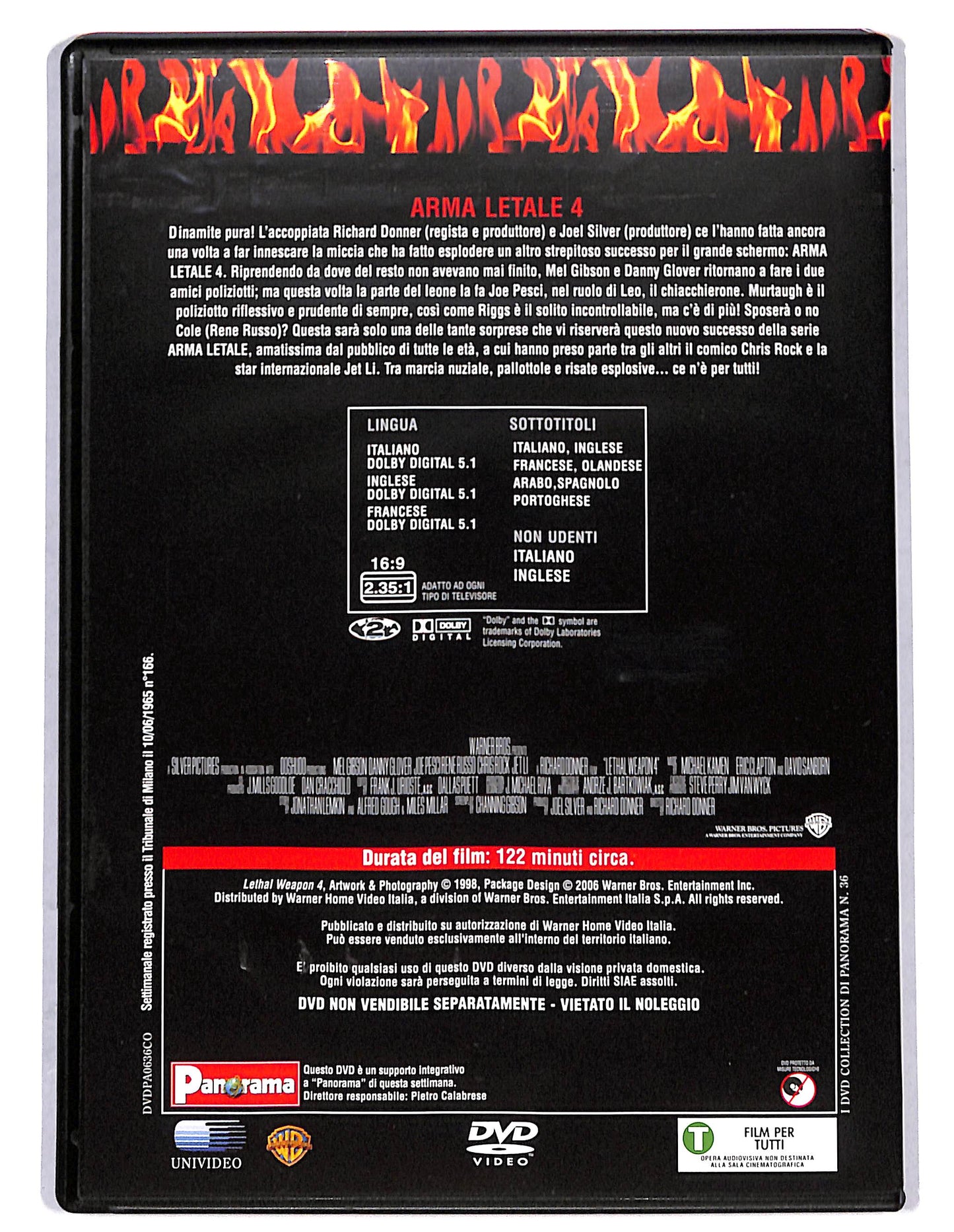 EBOND Arma letale 4 EDITORIALE DVD D733433