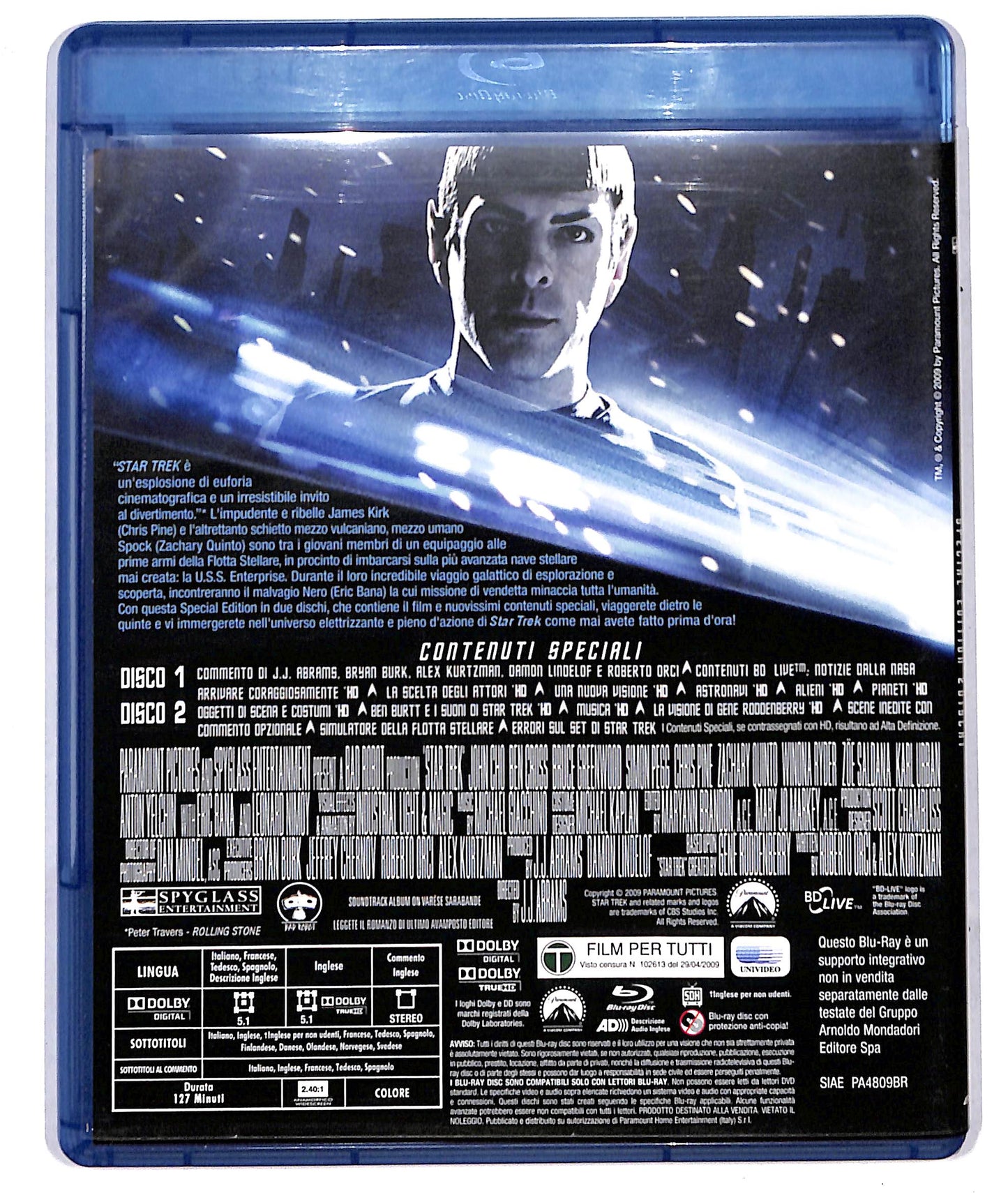 EBOND Star trek special edition 2 dischi EDITORIALE BLURAY BLURAY D733504