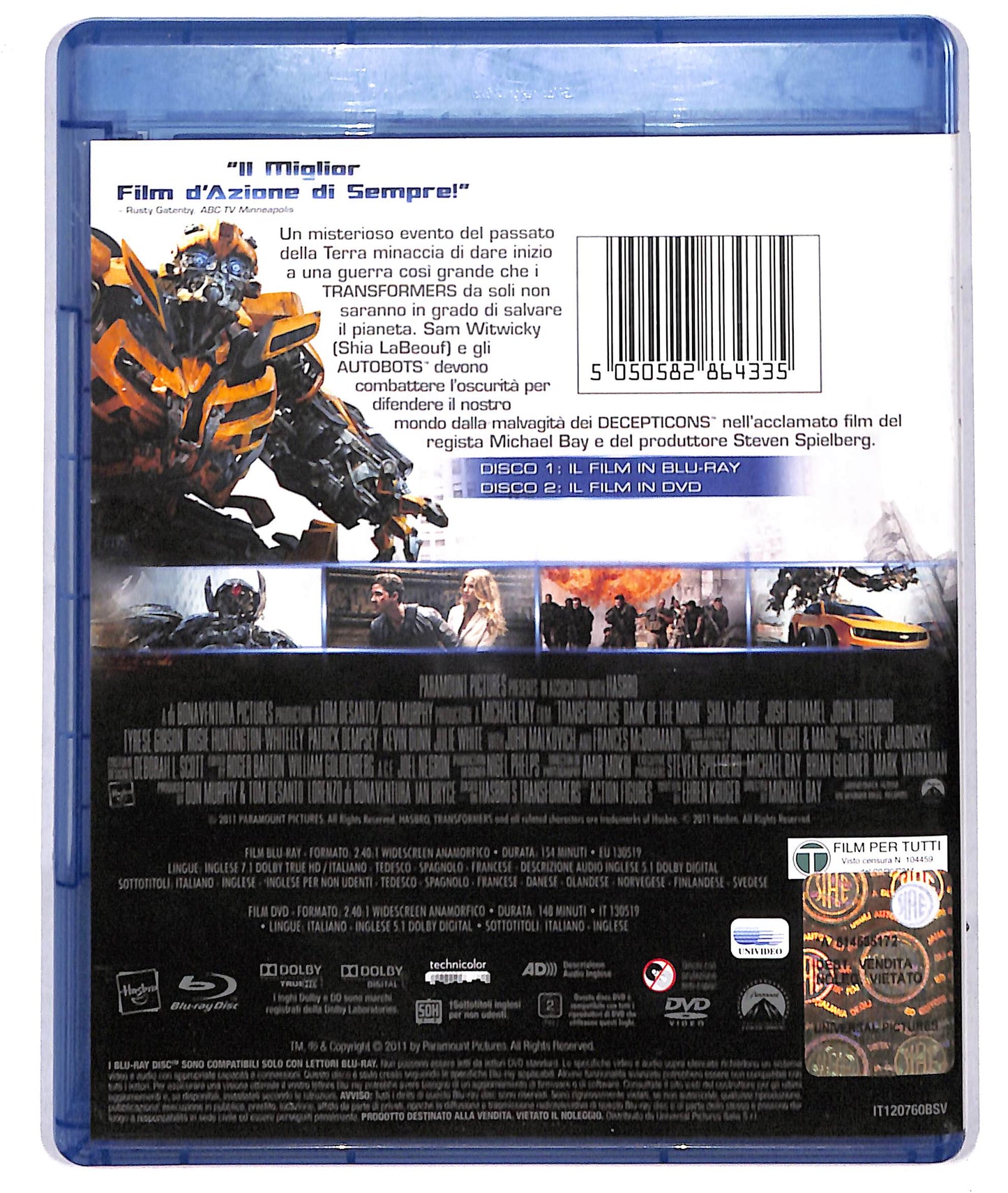 EBOND Transformers 3 BLURAY + DVD BLURAY BLURAY D733569