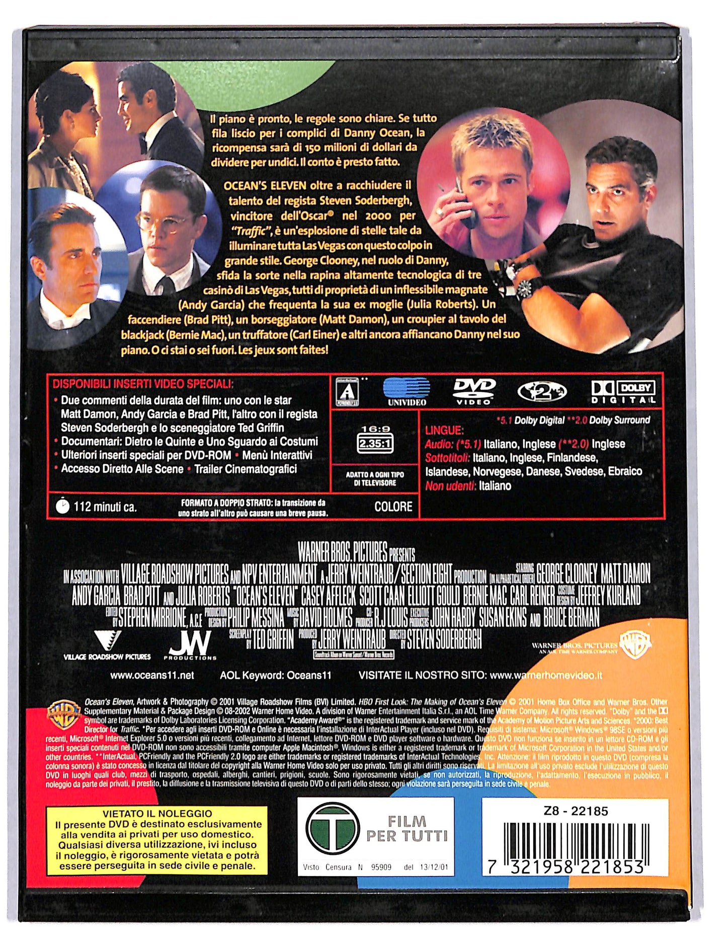 EBOND Ocean's Eleven - Fate il vostro gioco SNAPPER DVD D733728