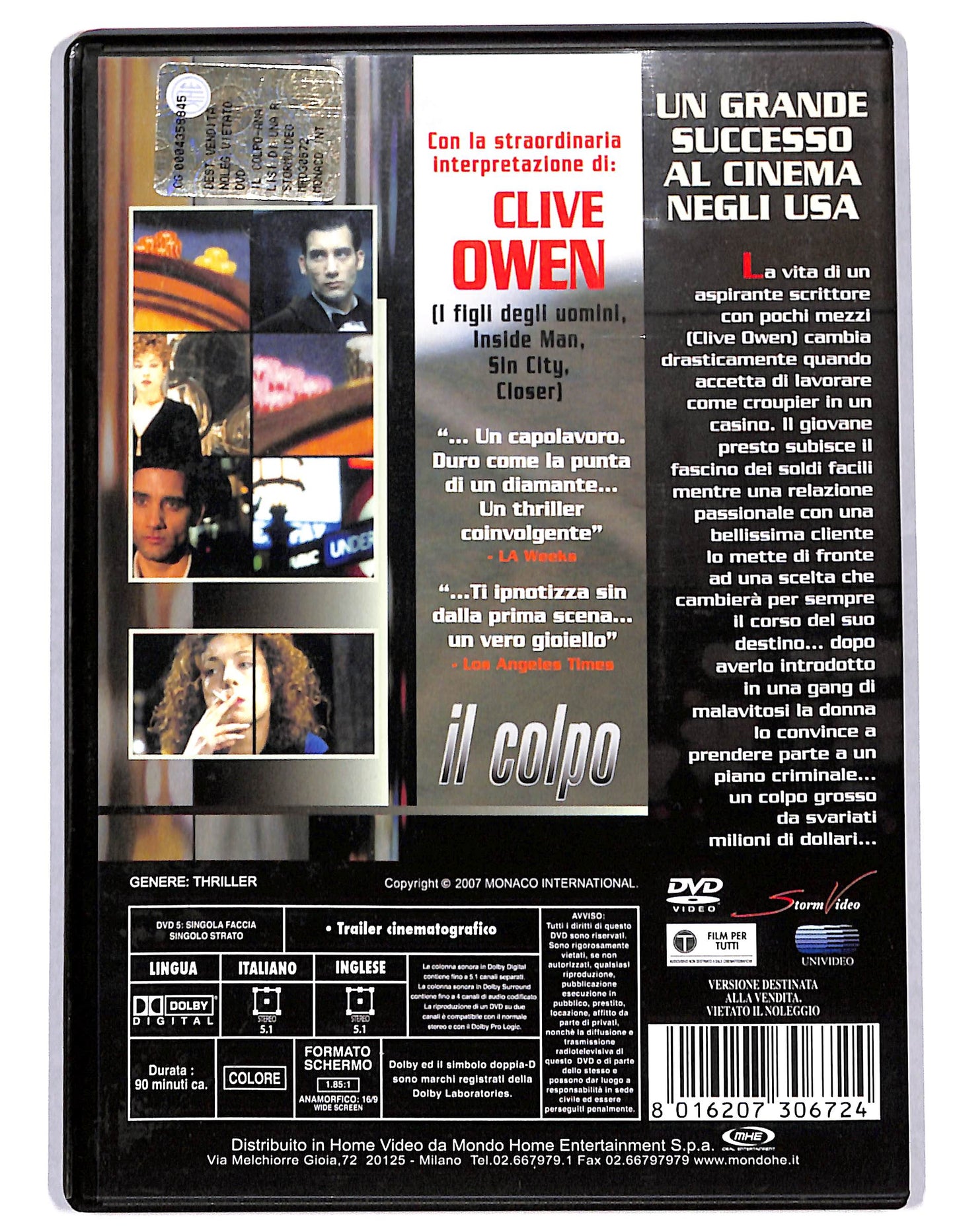 EBOND Il colpo - Analisi di una rapina DVD D733745