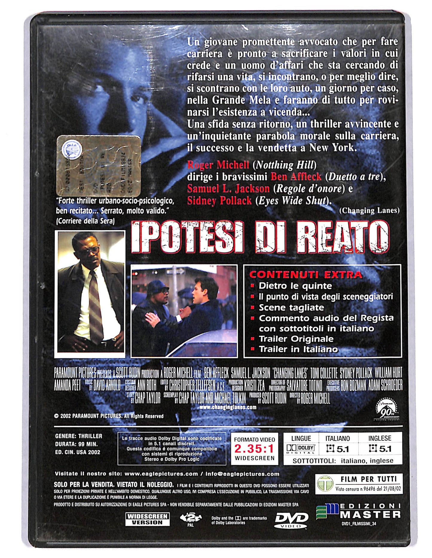 EBOND Ipotesi di reato EDITORIALE DVD D733949