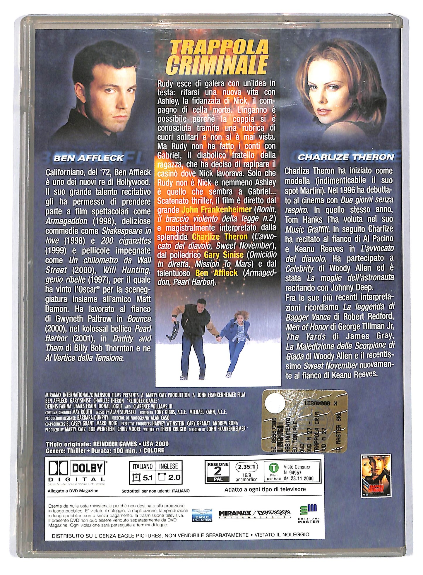 EBOND Trappola criminale EDITORIALE DVD D734055