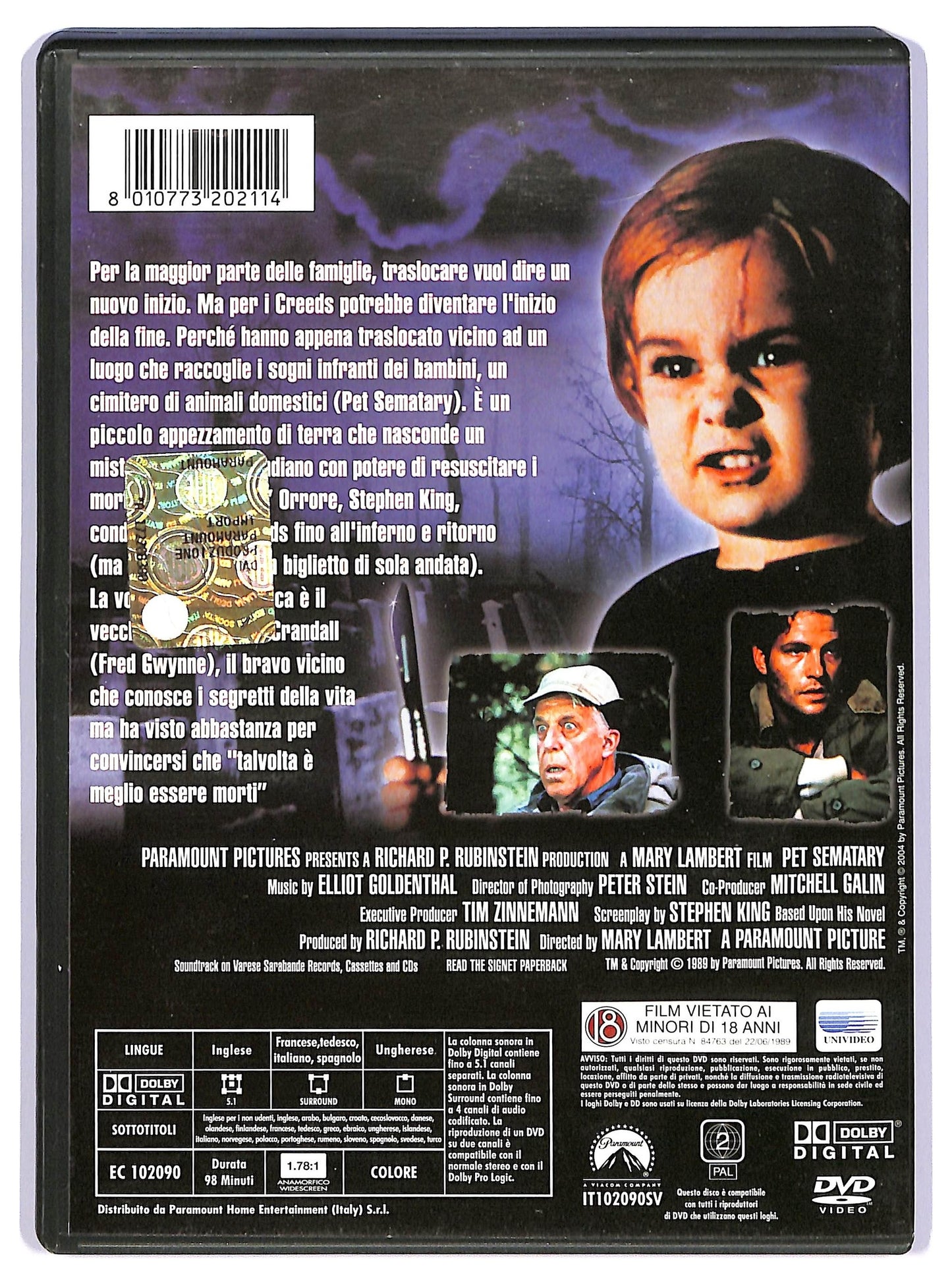 EBOND Pet Sematary - Cimitero Vivente DVD D734247