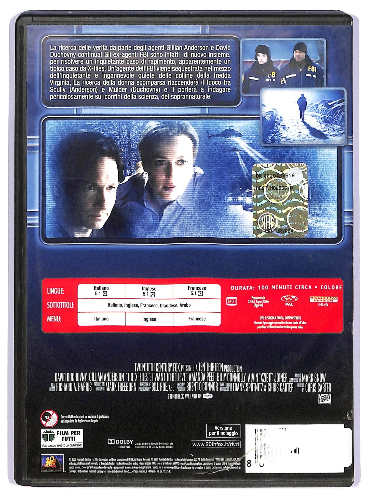 EBOND X-Files - Voglio crederci NOLEGGIO DVD D734320
