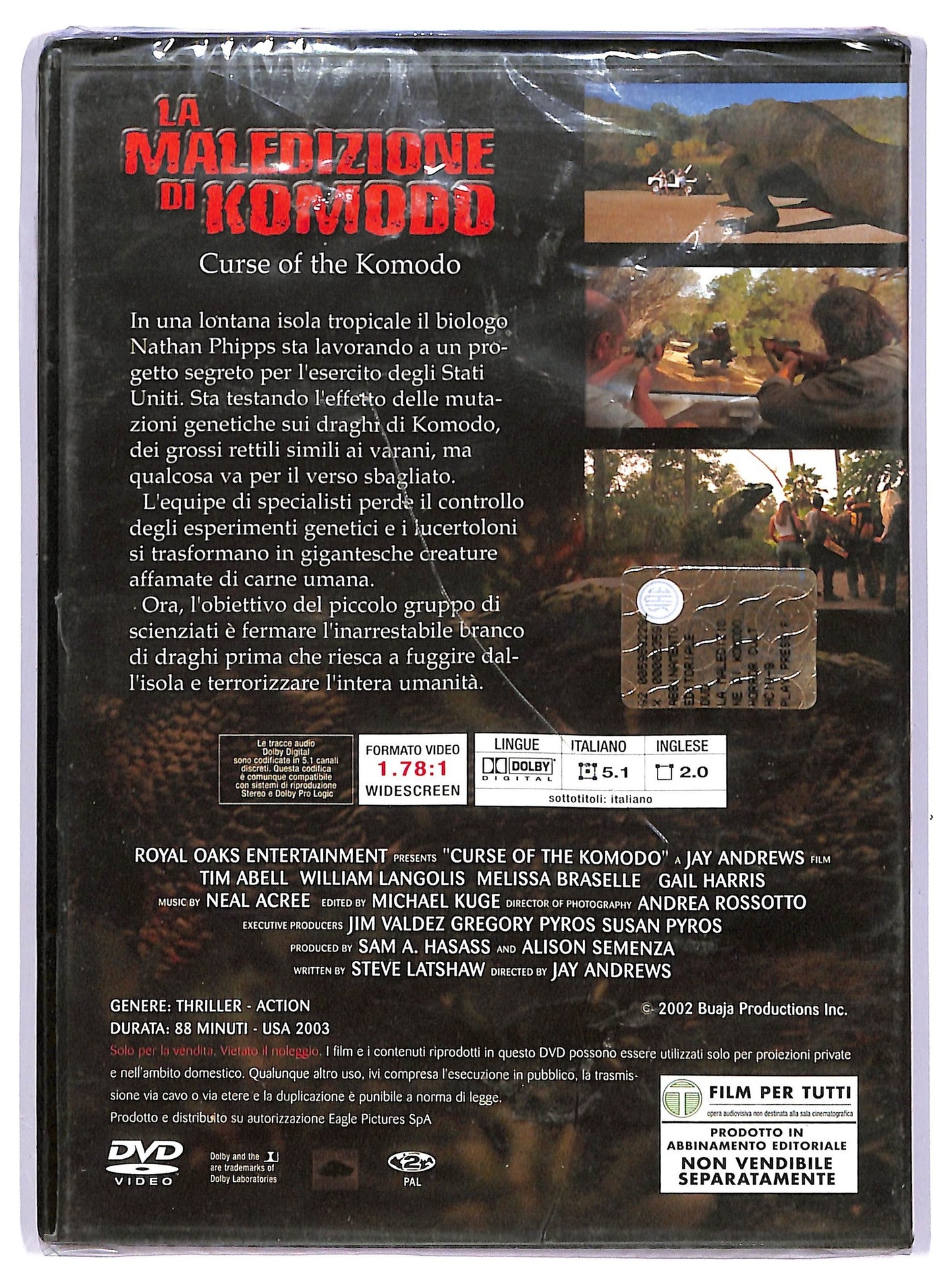 EBOND La maledizione di Komodo EDITORIALE DVD D734435