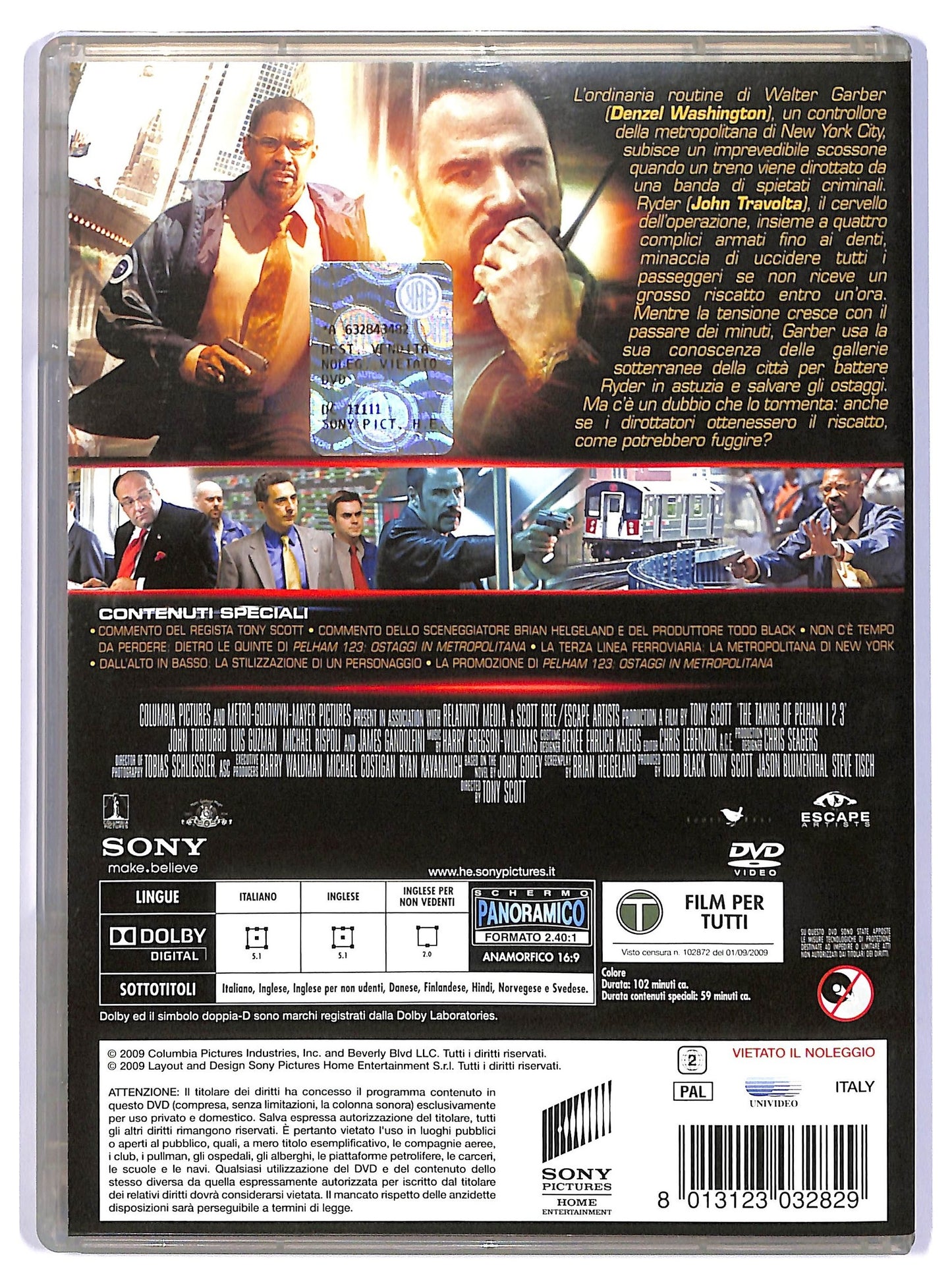 EBOND pelham 123 - ostaggi in metropolitana DVD D734540