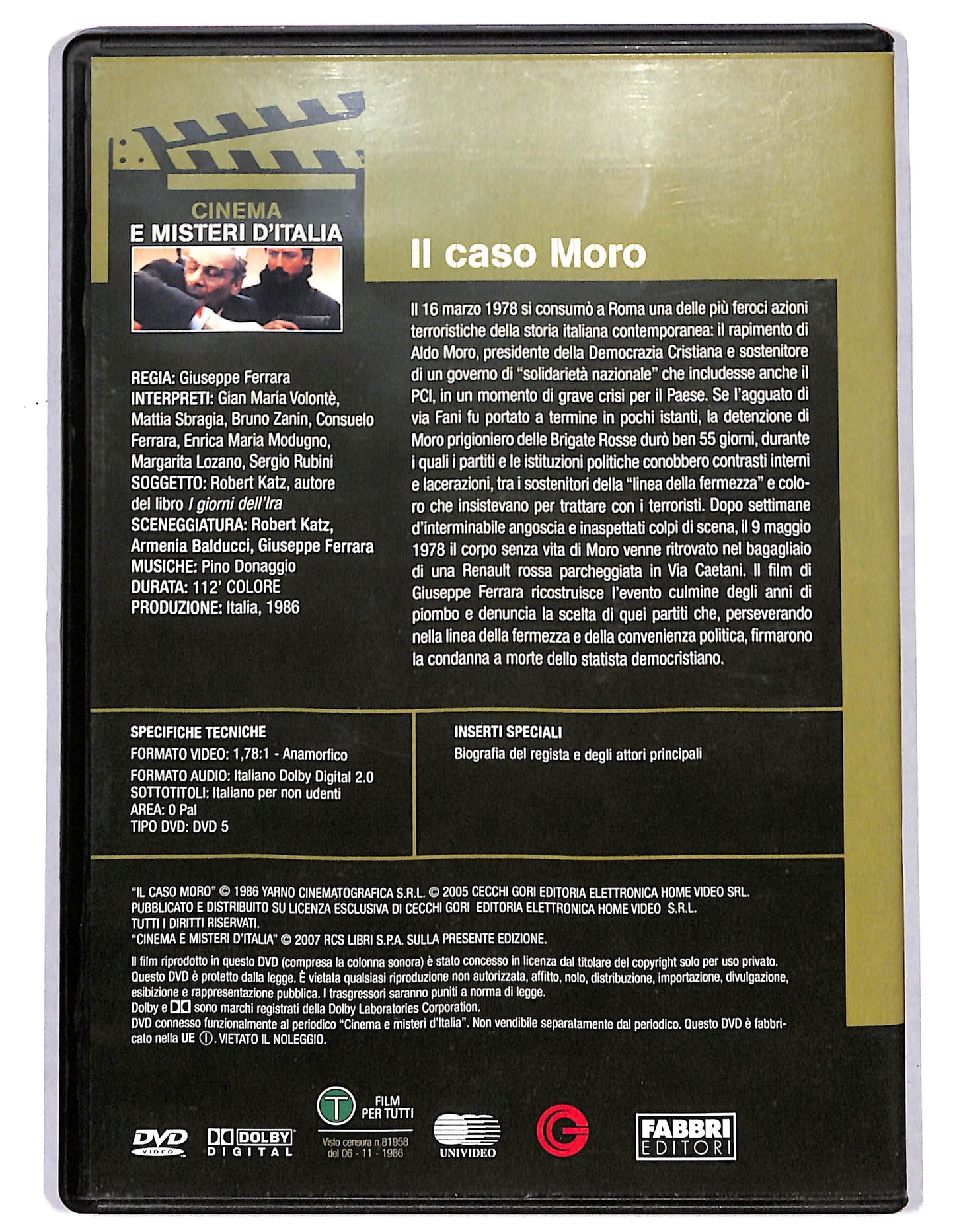 EBOND Cinema e Misteri d'italia - Il caso Moro EDITORIALE DVD D734720