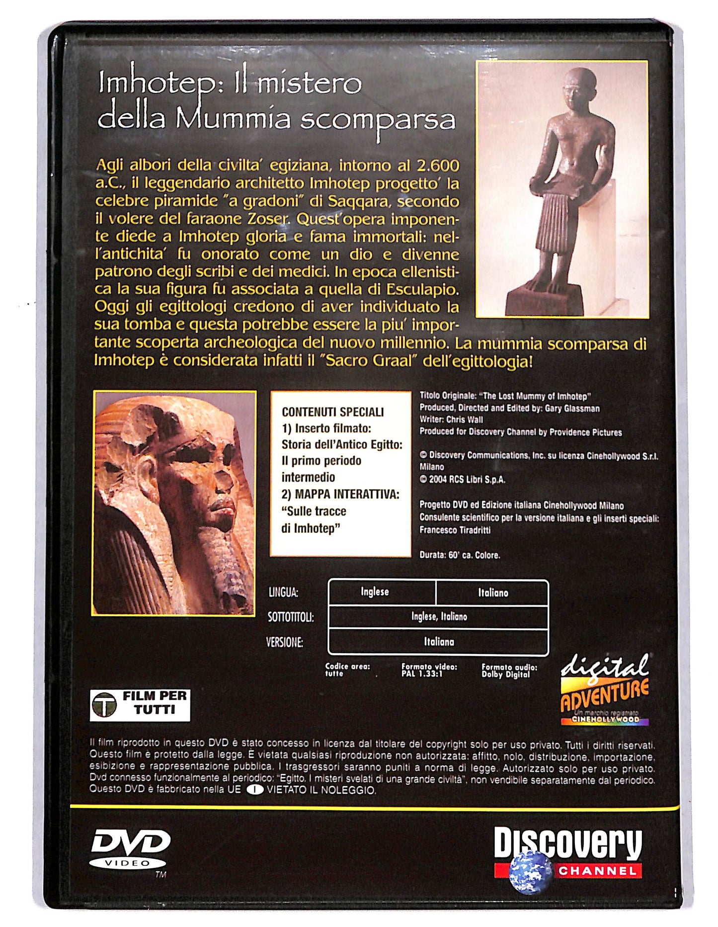 EBOND Egitto - Imhotep:il mistero della Mummia scomparsa EDITORIALE DVD D734734