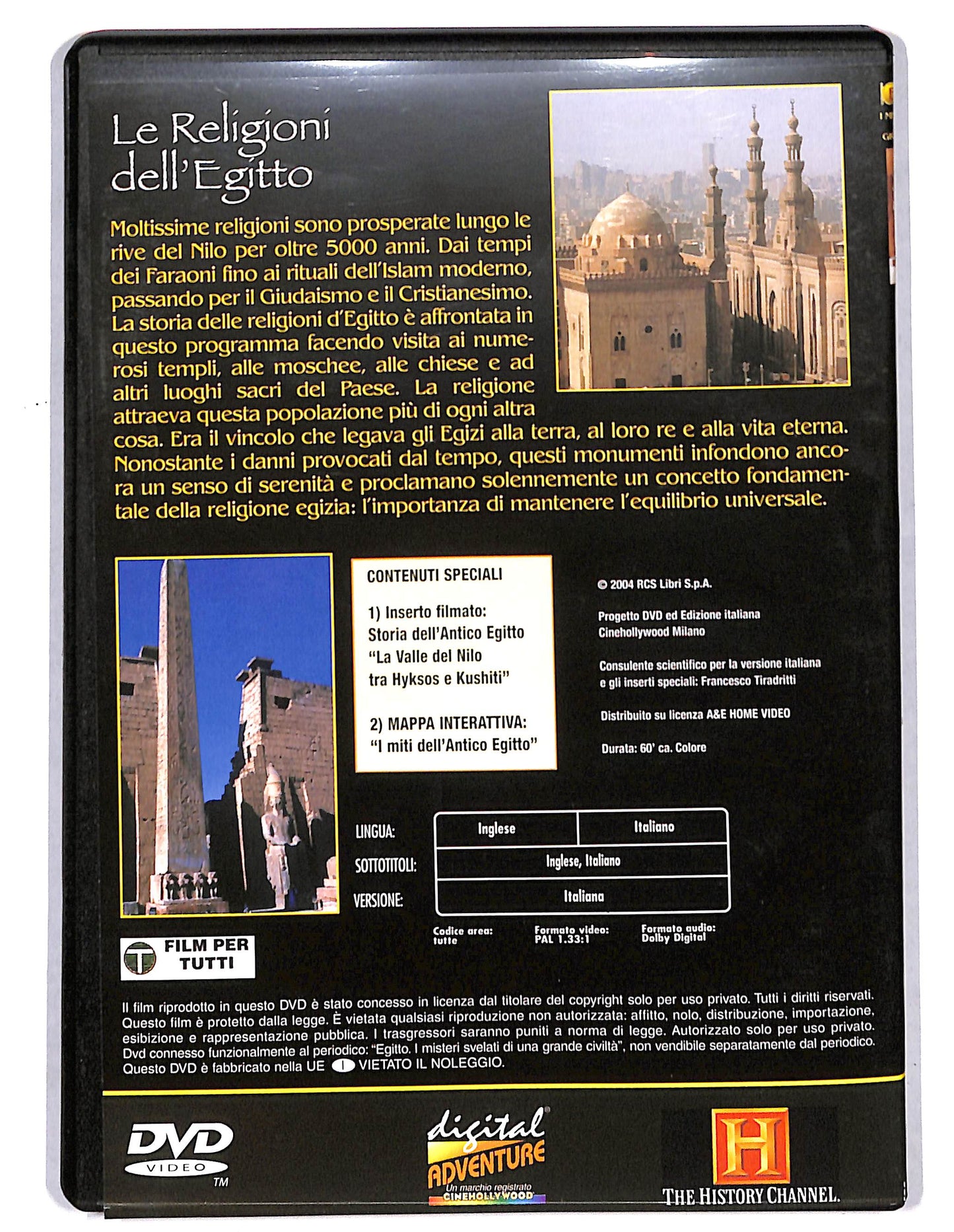 EBOND Le religioni dell'egitto EDITORIALE DVD D734747