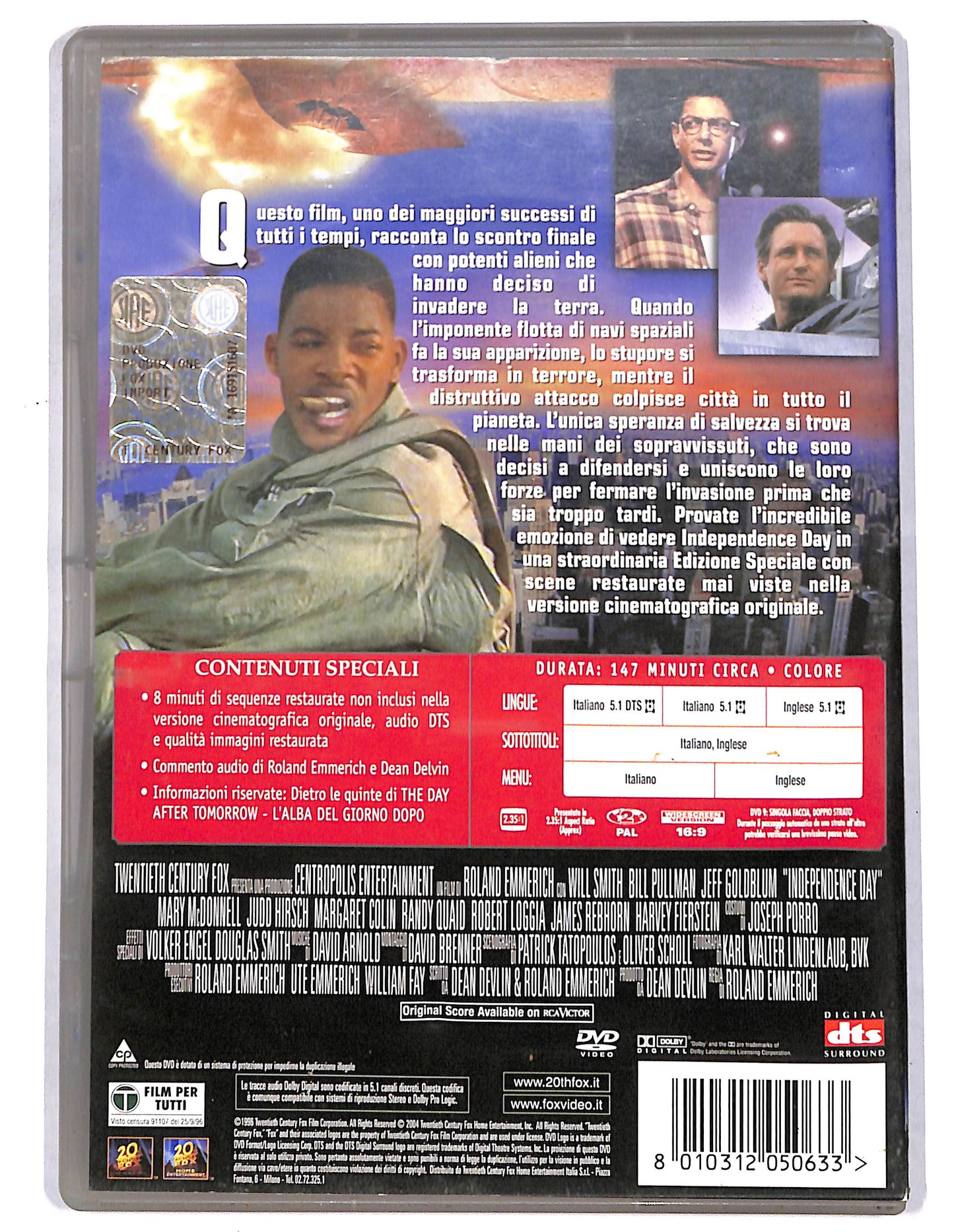 EBOND Independence Day versione estesa DVD D734802