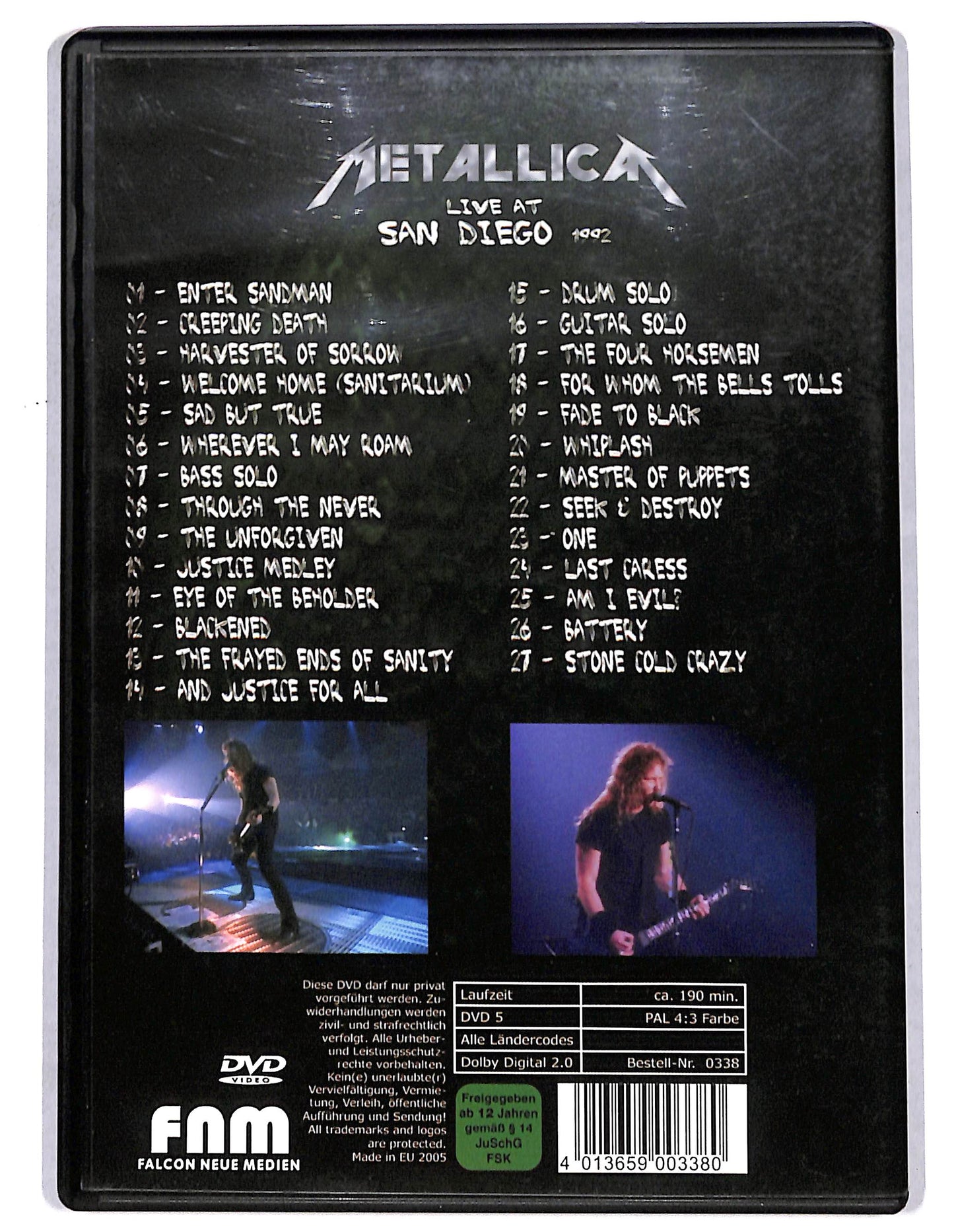 EBOND Metallica - Live At San Diego 1992 DVD D734854