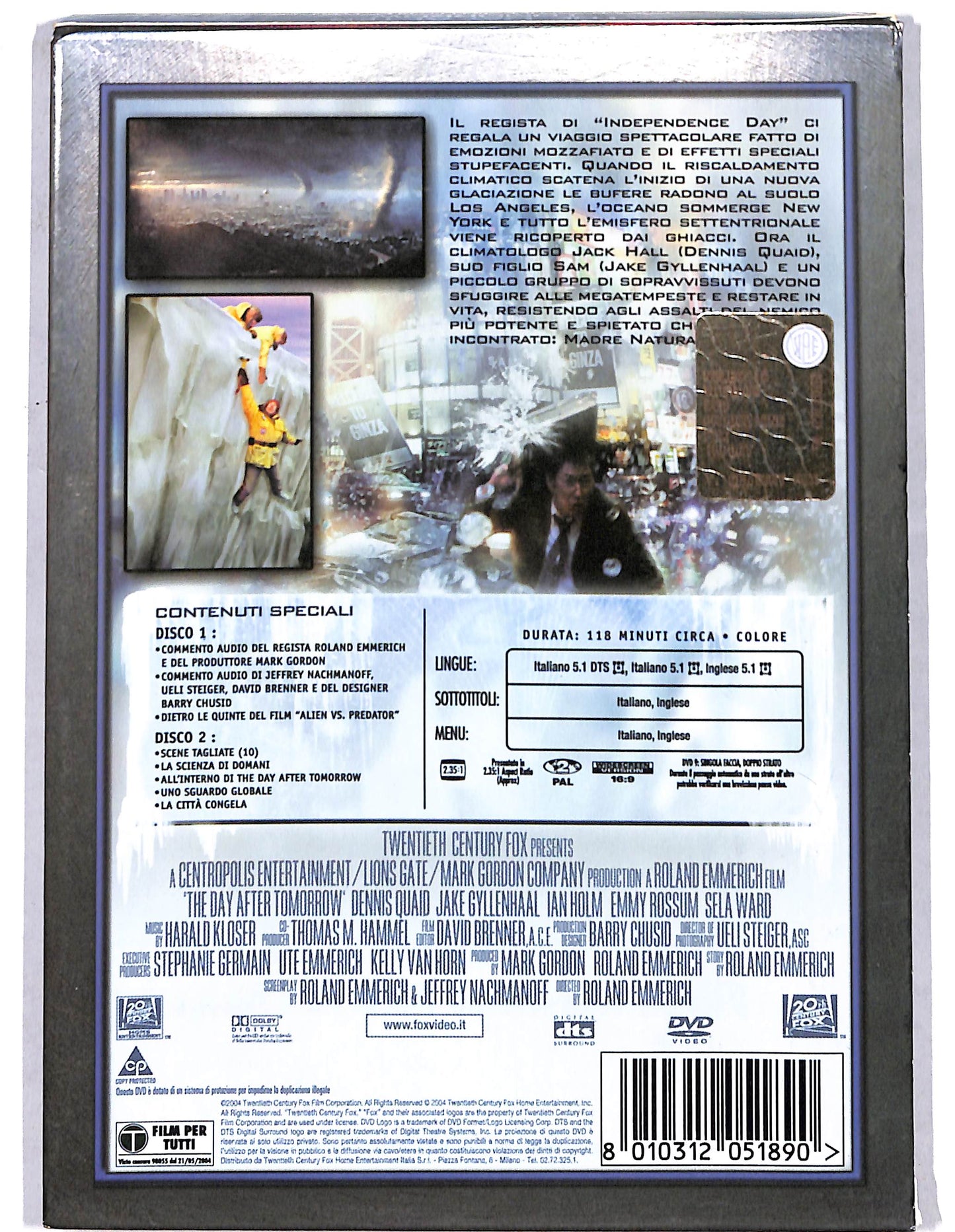 EBOND The day after tomorrow EDIZIONE SPECIALE Slipcase DVD SLIM D735218