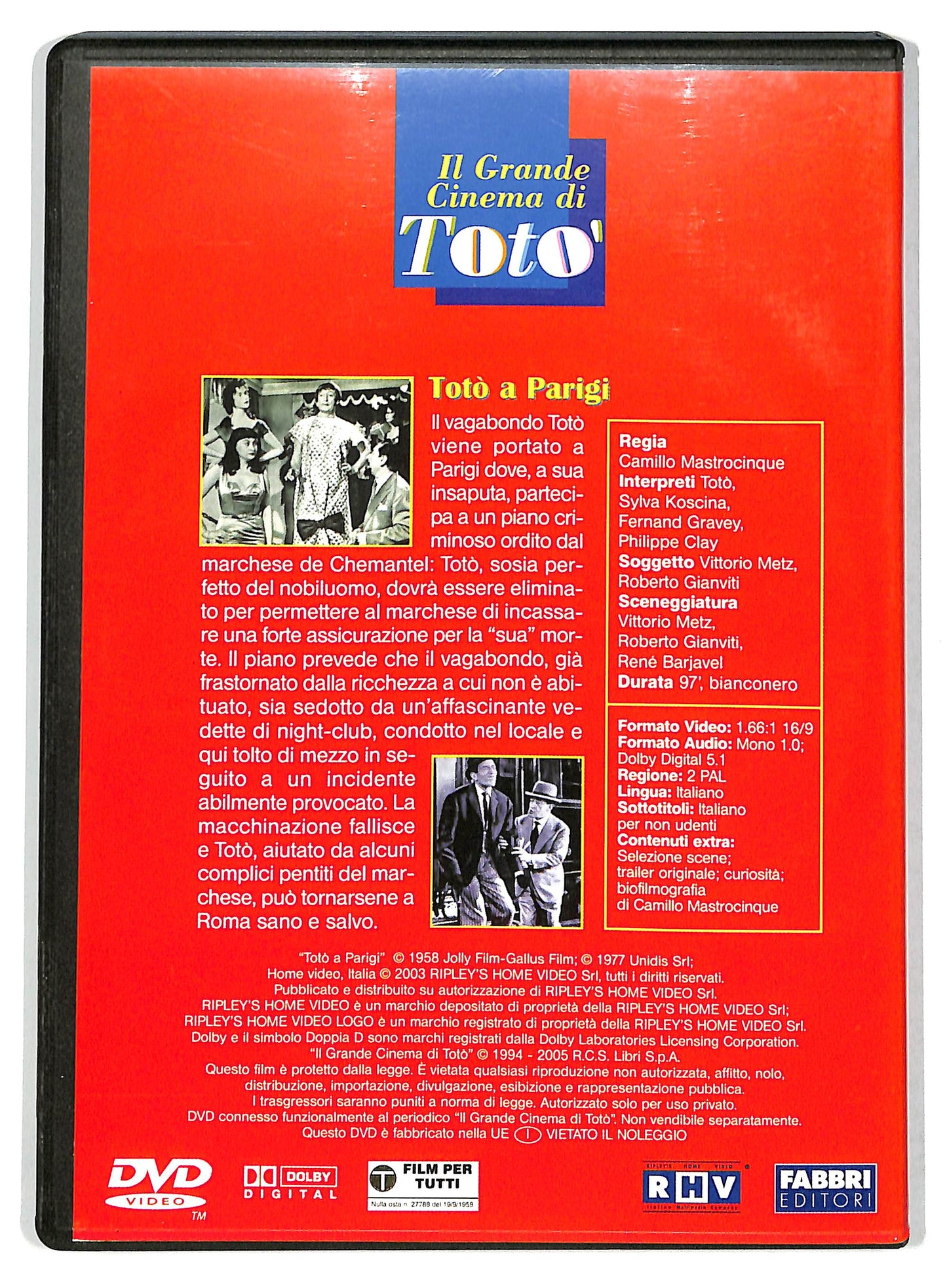 EBOND il grande cinema di toto' - Toto a Parigi EDITORIALE DVD D735348