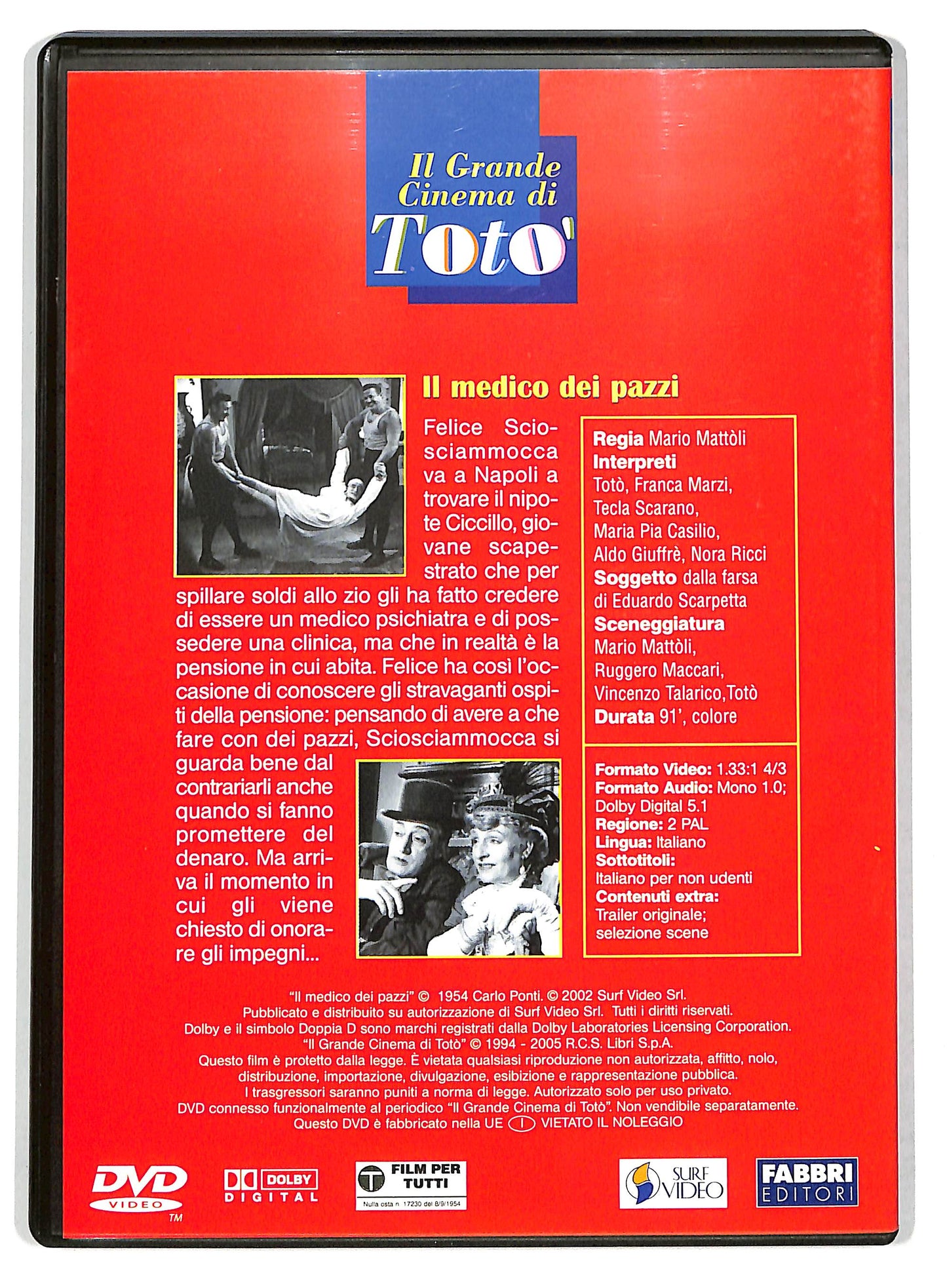 EBOND Il medico dei pazzi EDITORIALE DVD D735406