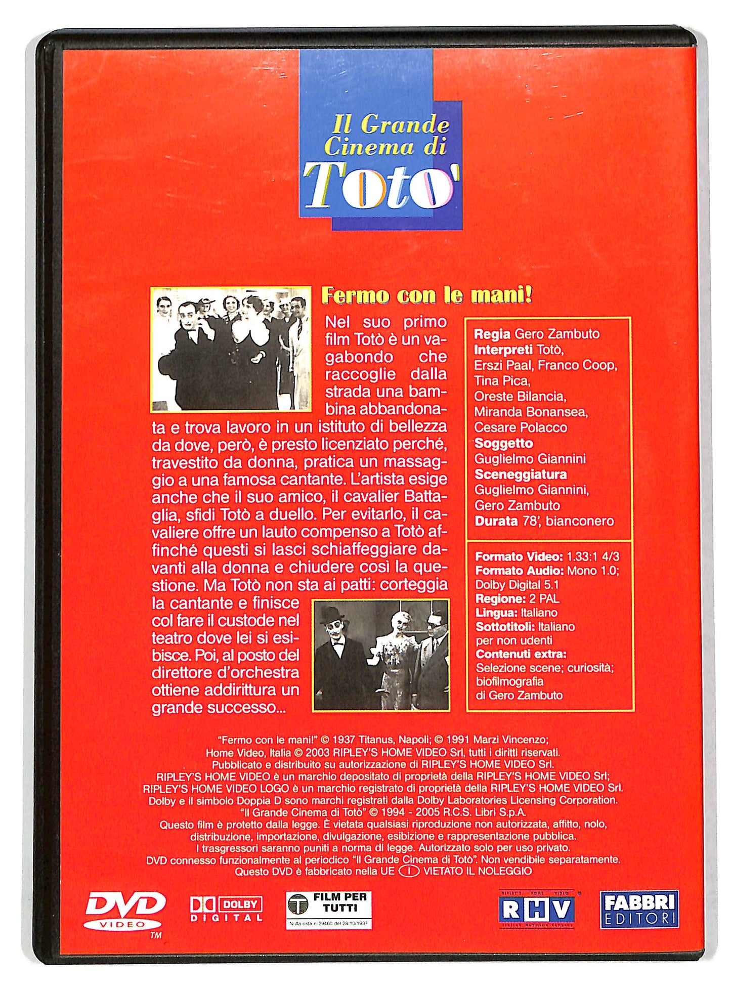 EBOND Fermo con le mani EDITORIALE DVD D735429