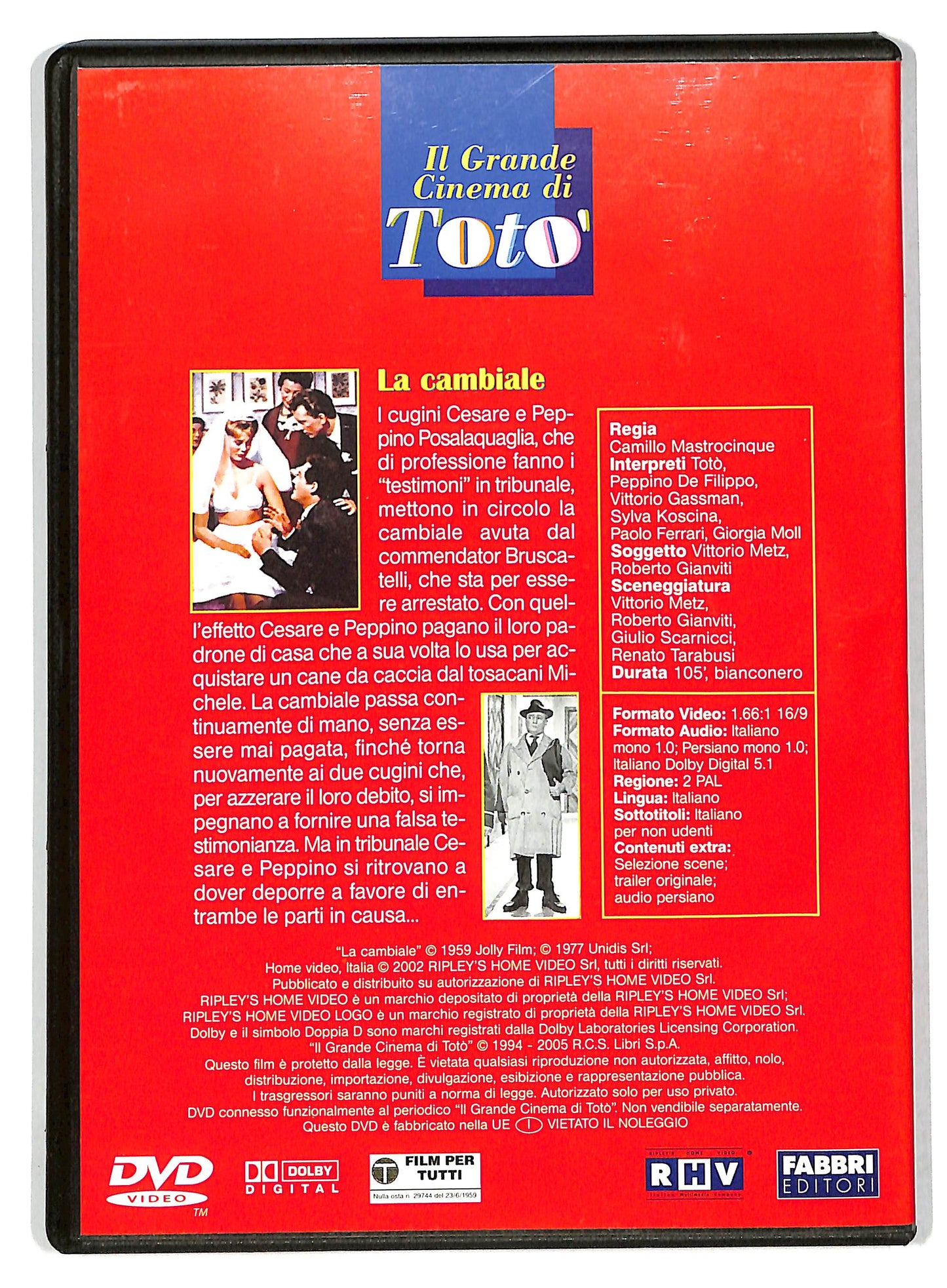 EBOND la cambiale EDITORIALE DVD D735454