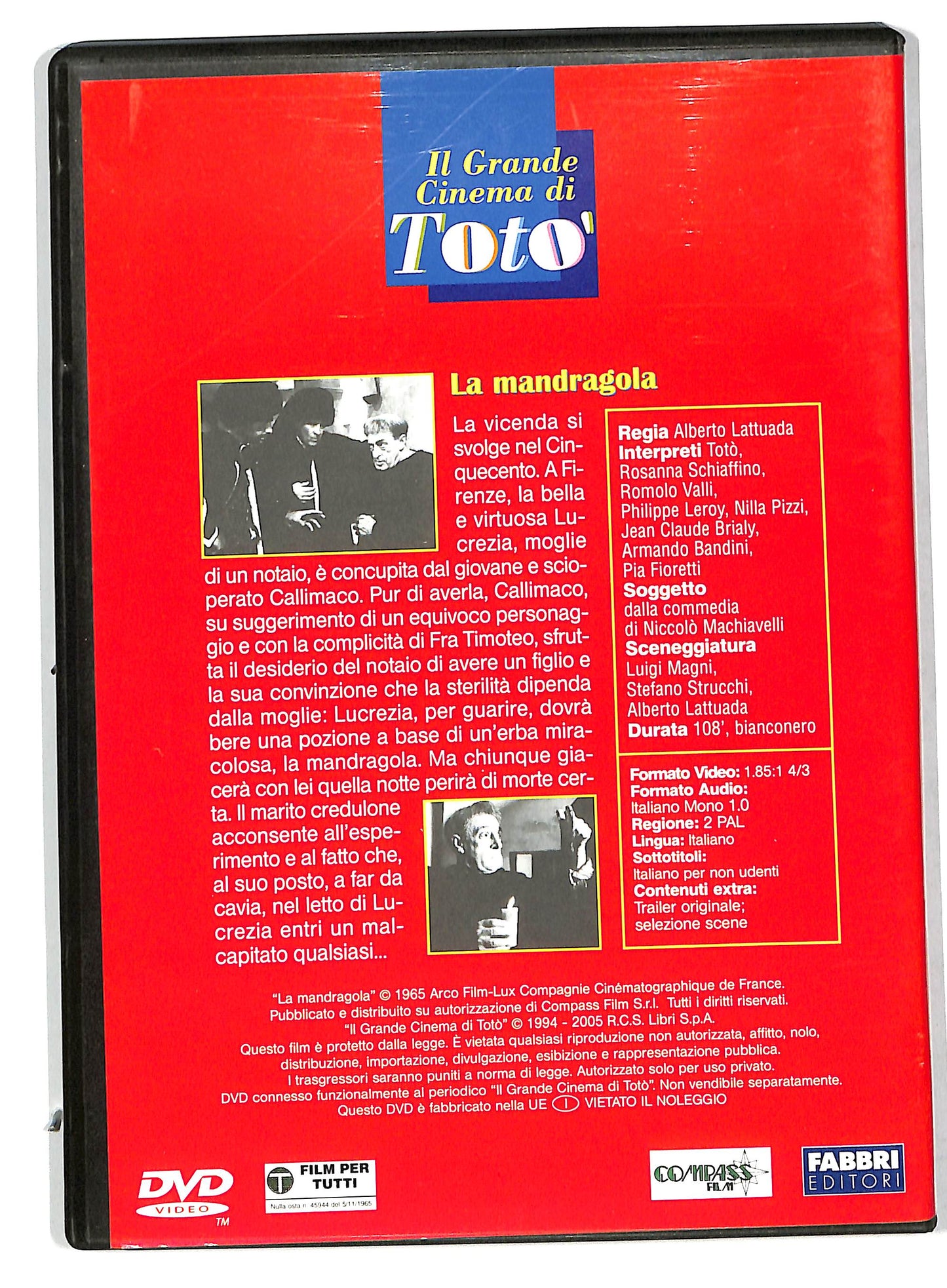 EBOND la mandragola EDITORIALE DVD D735504