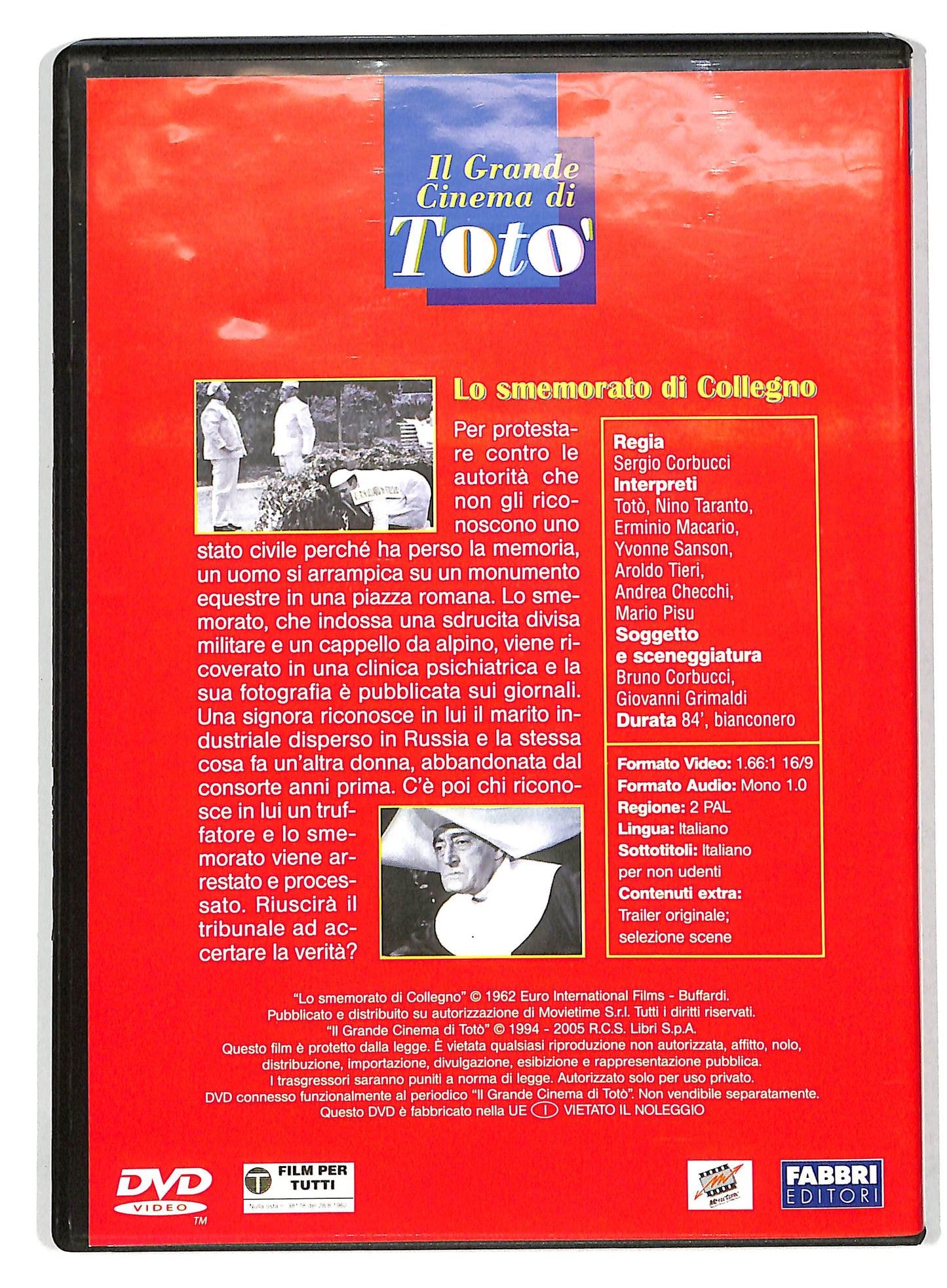 EBOND toto' - Lo smemorato di Collegno EDITORIALE DVD D735520