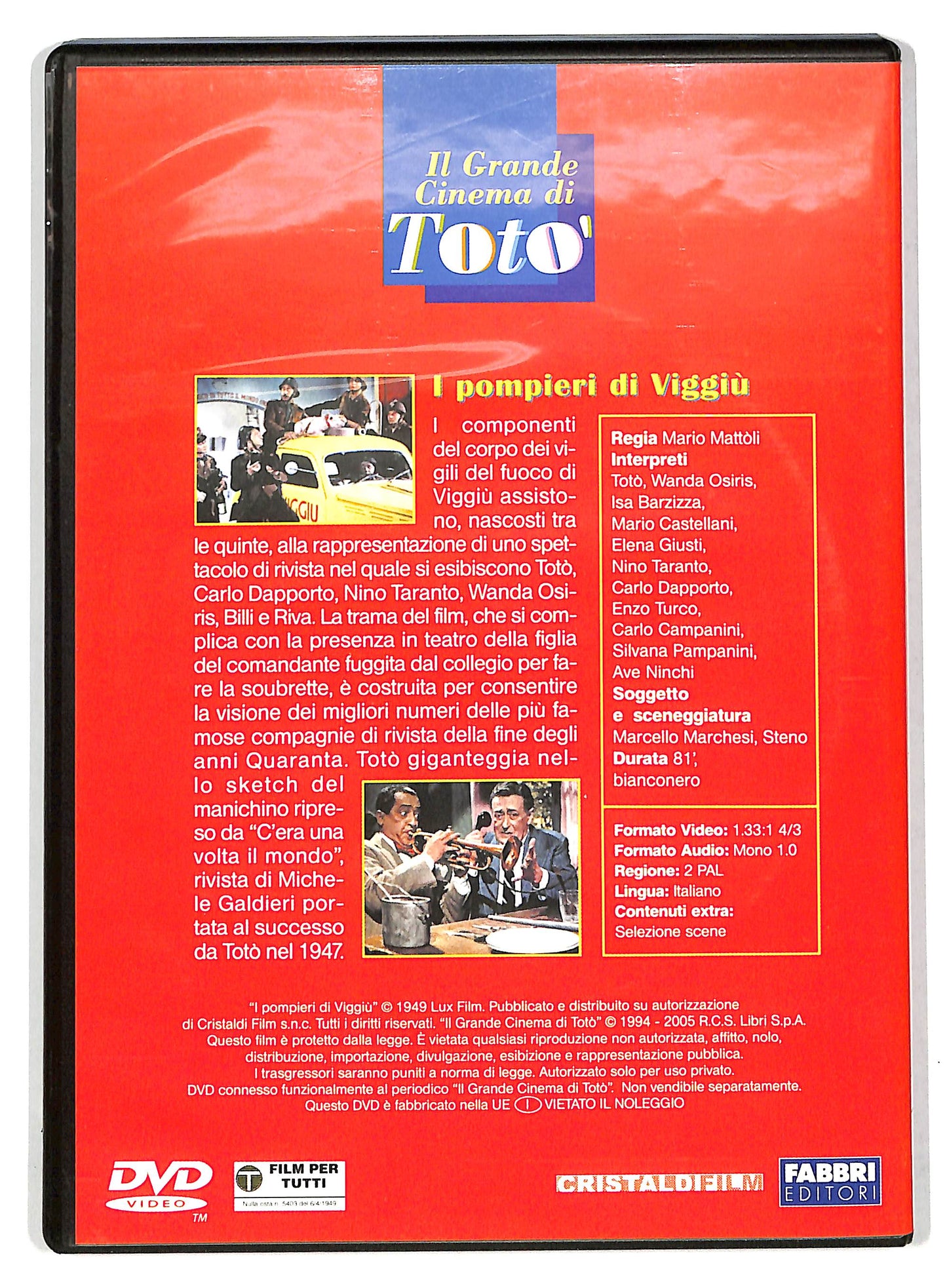 EBOND Il Grande Cinema di Toto - I pompieri di Viggiu EDITORIALE DVD D735531