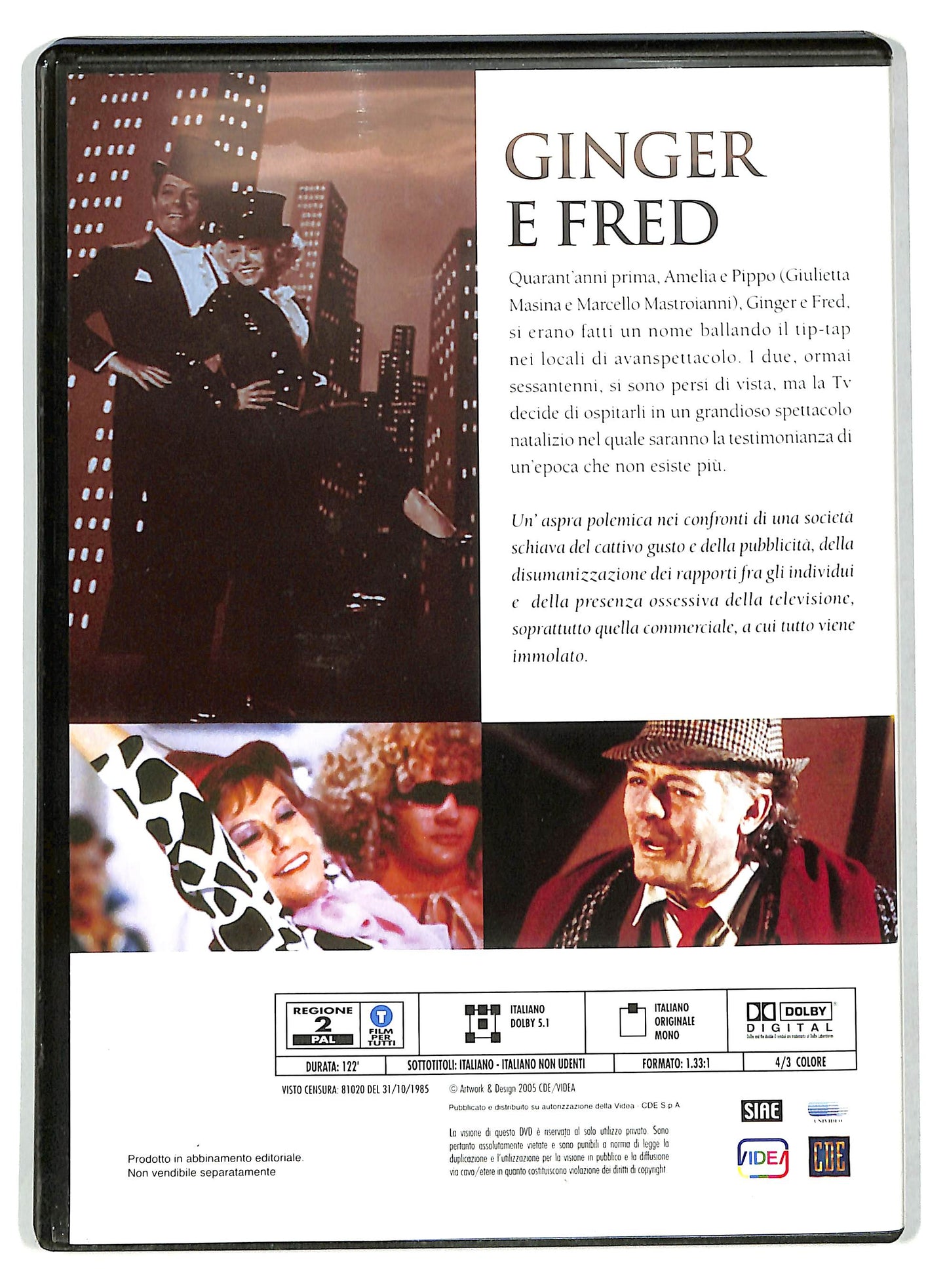 EBOND Ginger e Fred DVD Editoriale Artwork e Design EDITORIALE D735635